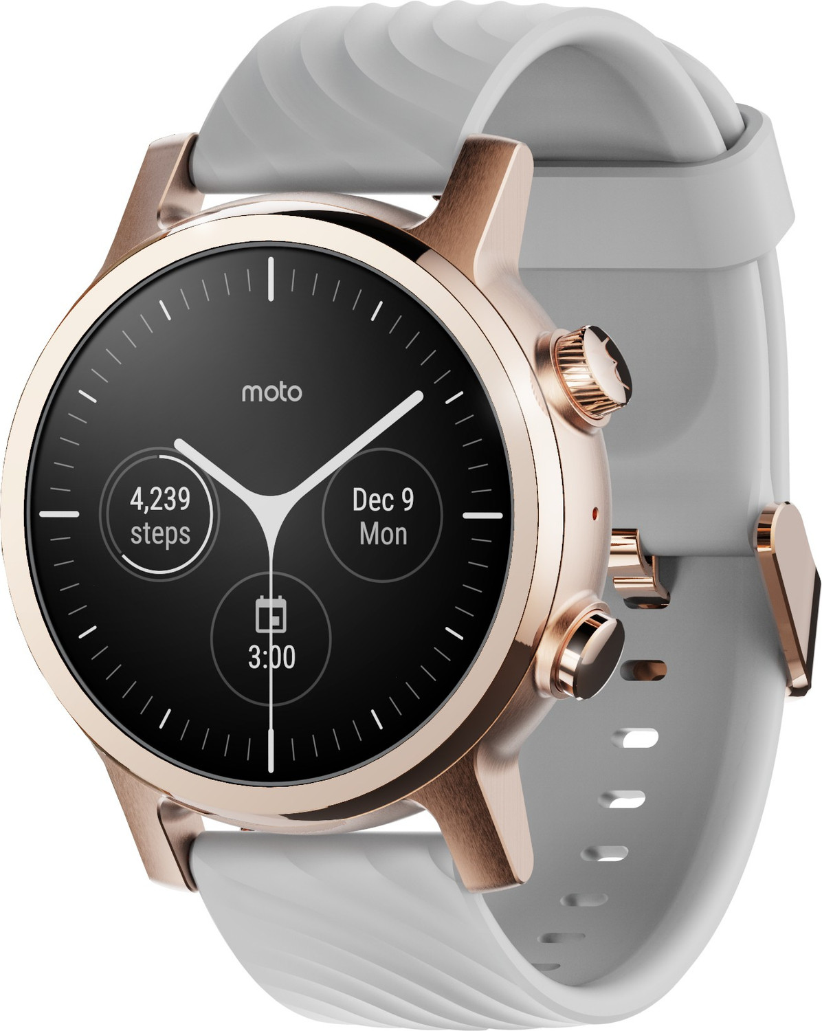 Image of MOTOROLA 360 (Gen) Smartwatch (Grey Strap, Regular)