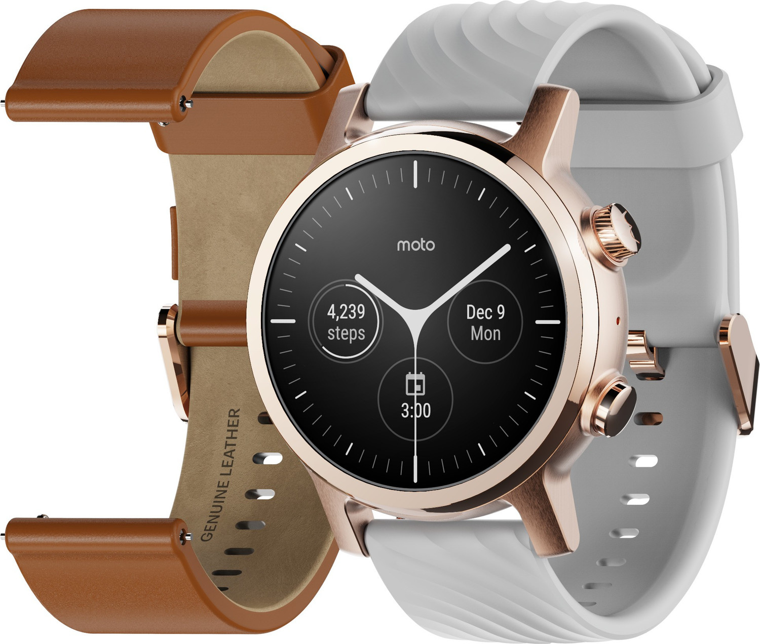 MOTOROLA Moto 360 3rd Gen Smartwatch Grey Strap Regular
