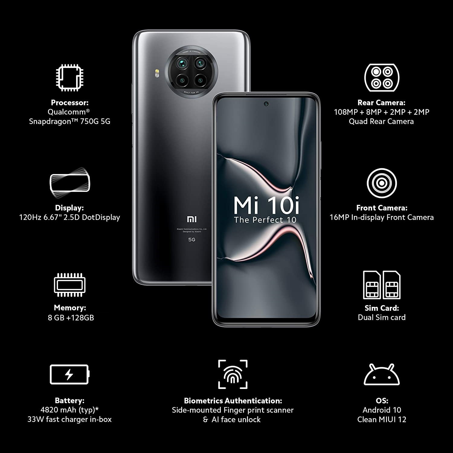 Image of Mi 10i (Midnight Black, 128 GB)