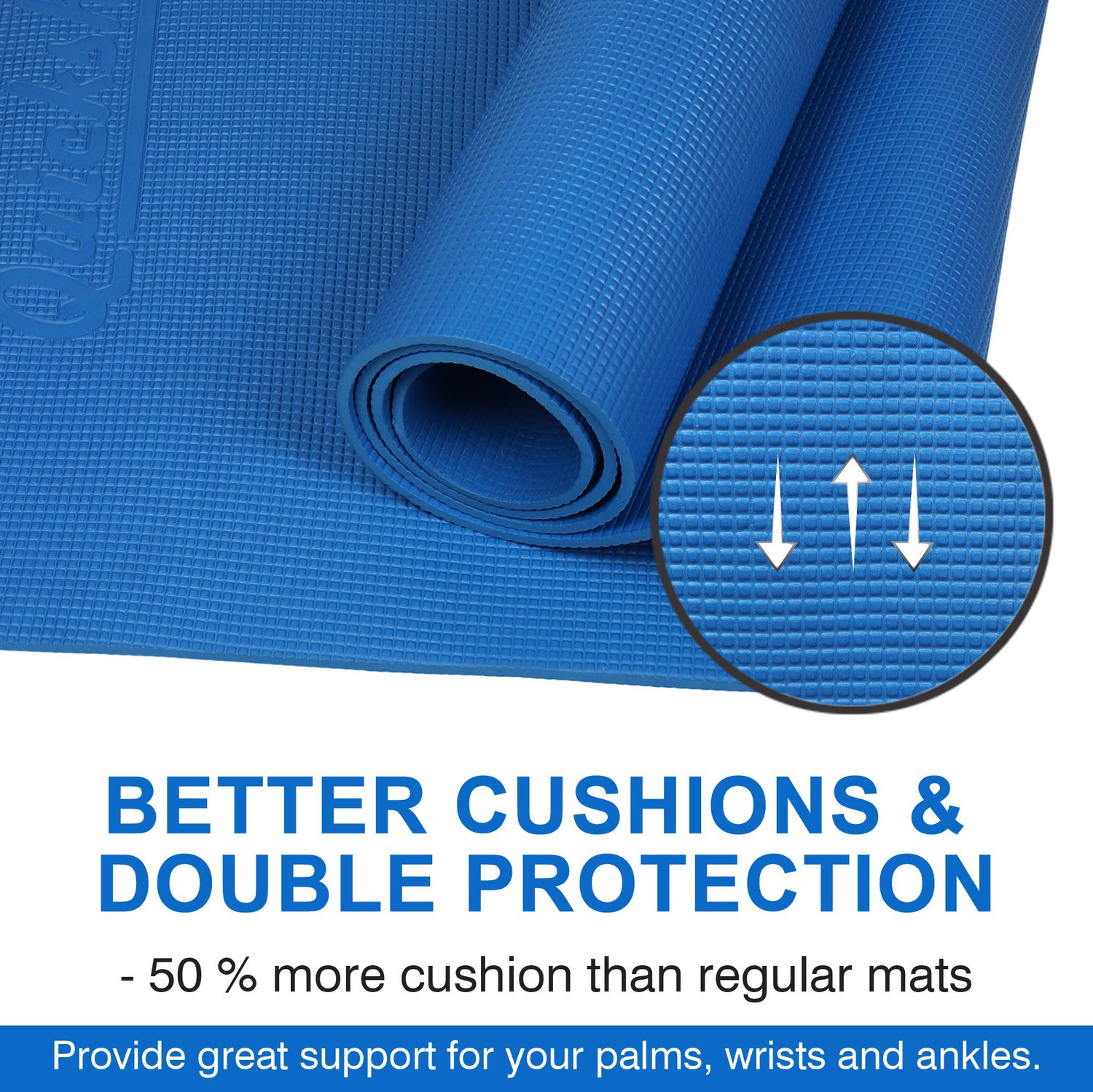 Image of Quick Shel benefits yoga mat Blue 6 mm Yoga Mat