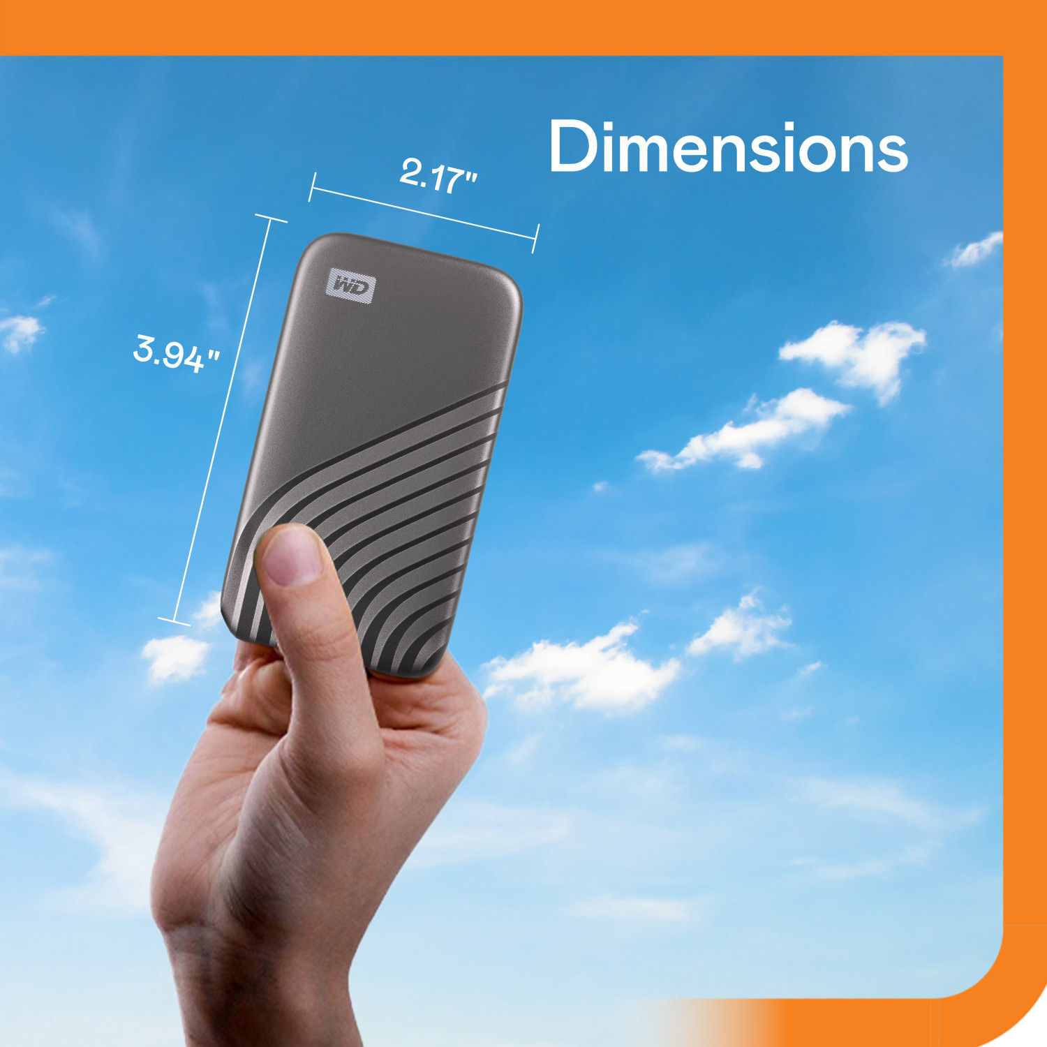 Image of WD My Passport 500 GB External Solid State Drive (SSD) 1050 MB /s, USB 3.1, Type-C Cable Compatible with Windows, Mac, Unix