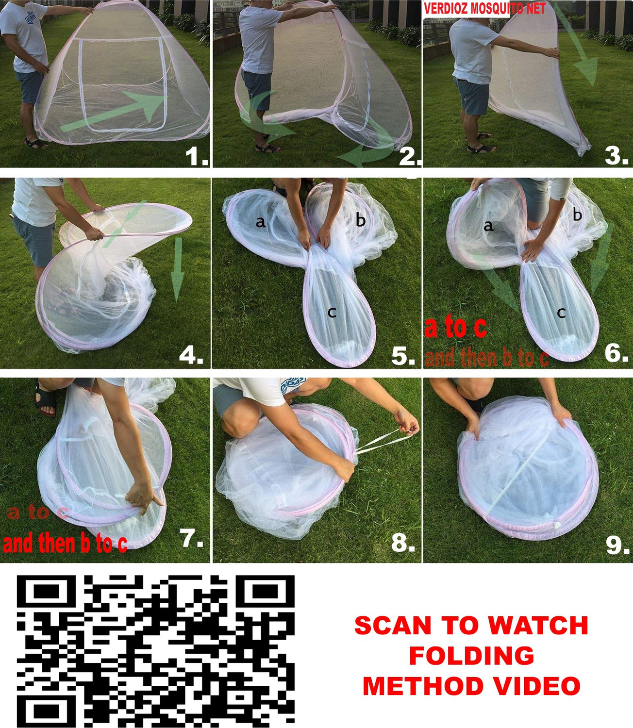 Image of VERDIOZ DOUBLE BED Cotton Washable Adults Mosquito Net