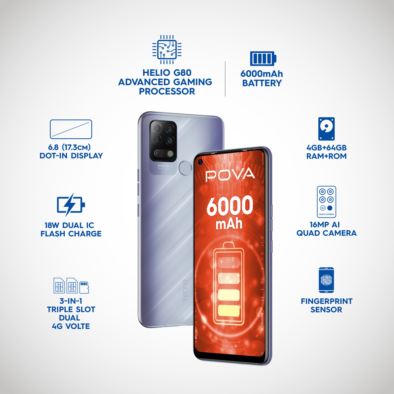 Image of Tecno POVA (Speed Purple, 64 GB)