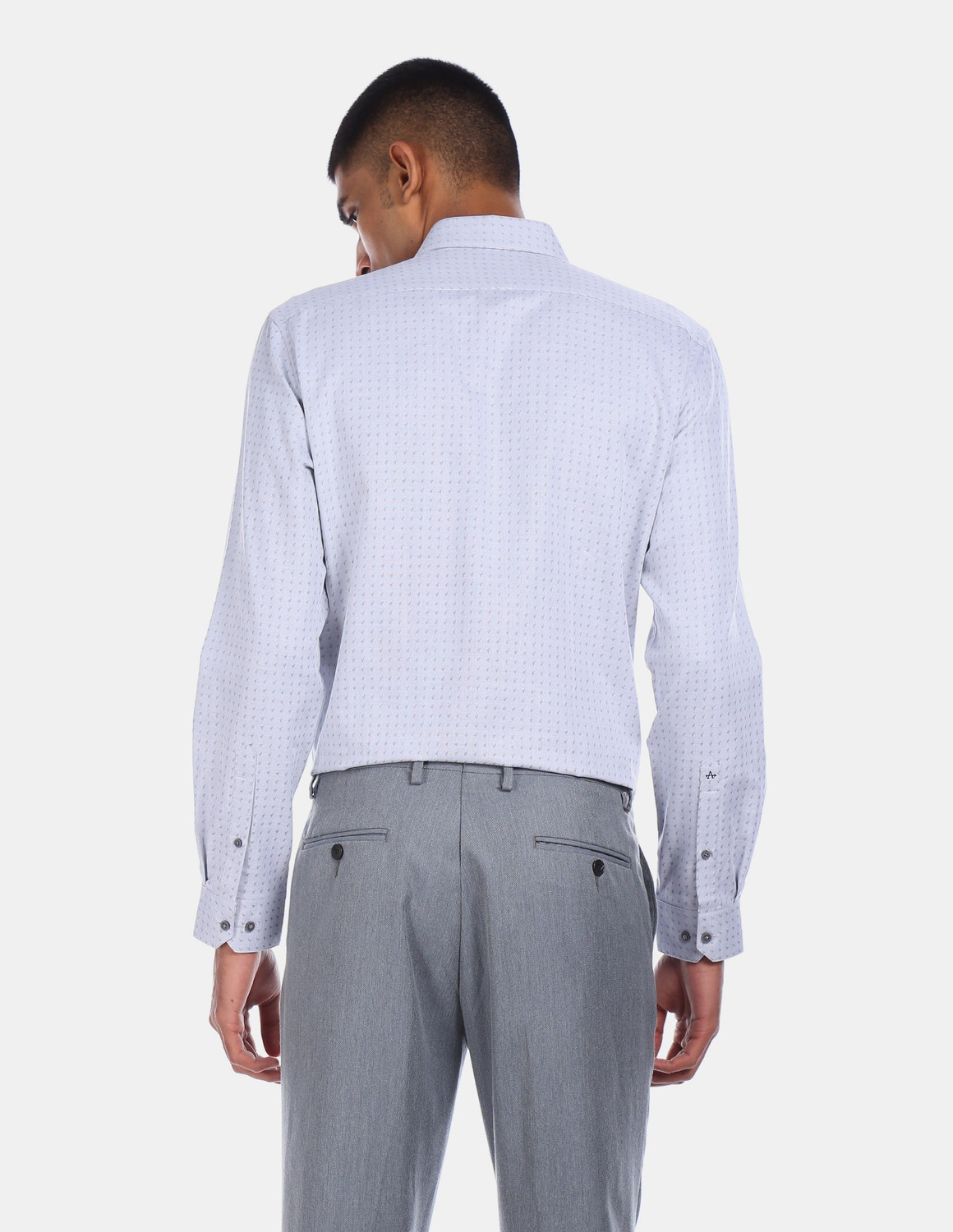 Image of ARROW Men Regular Fit Printed Spread Collar Formal Shirt