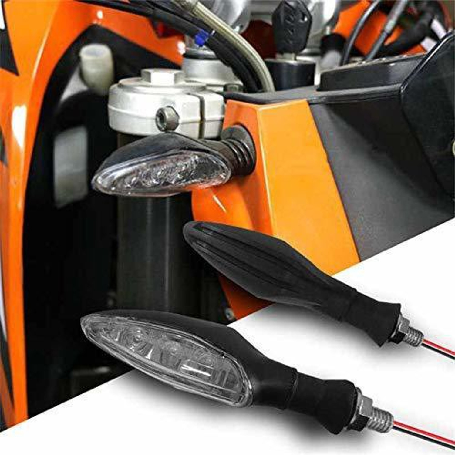 Image of ShopGlobal Front, Rear LED Indicator Light for KTM RC 200, Duke 390, Duke 190, RC 390