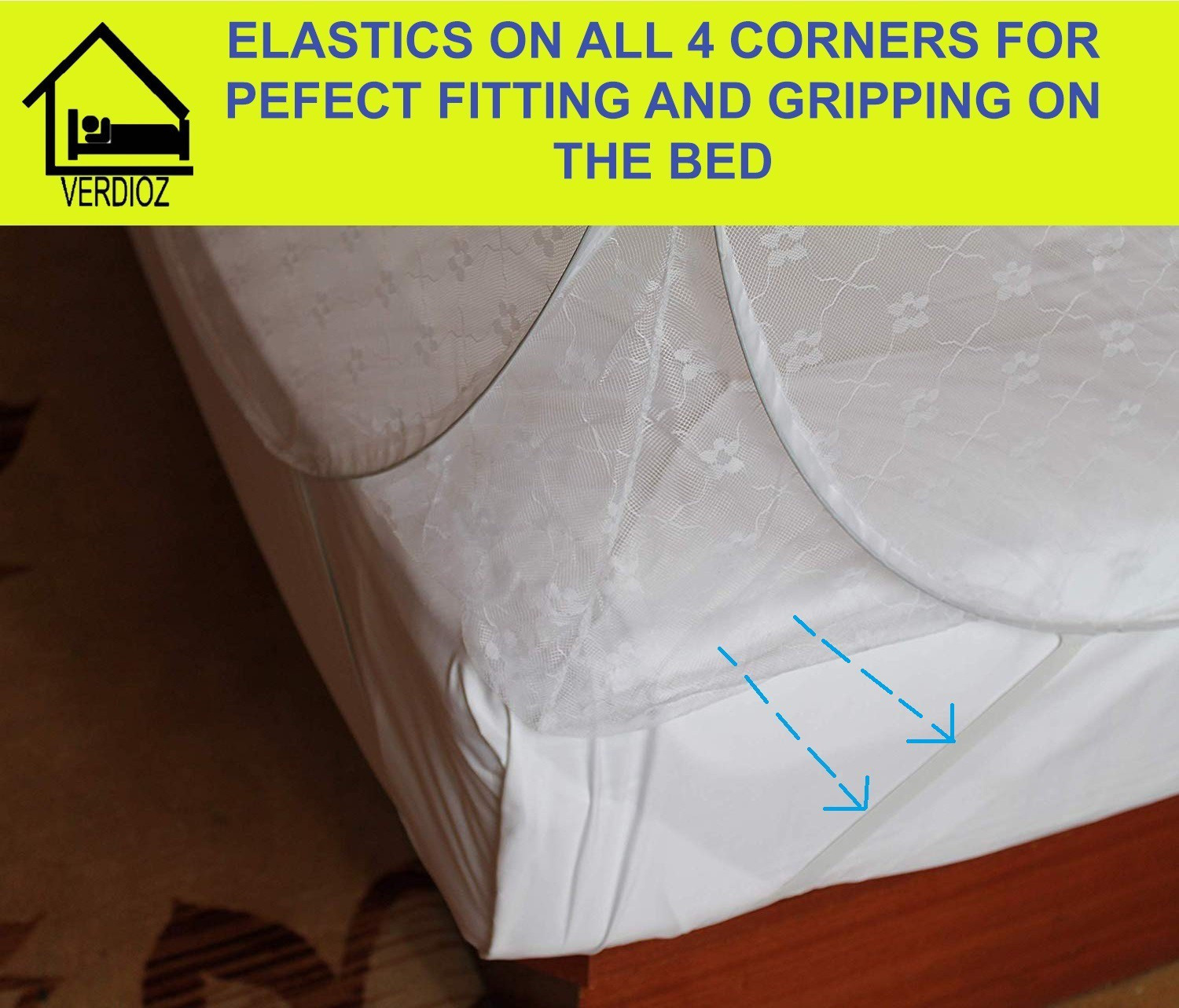 Image of VERDIOZ DOUBLE BED Cotton Washable Adults Mosquito Net