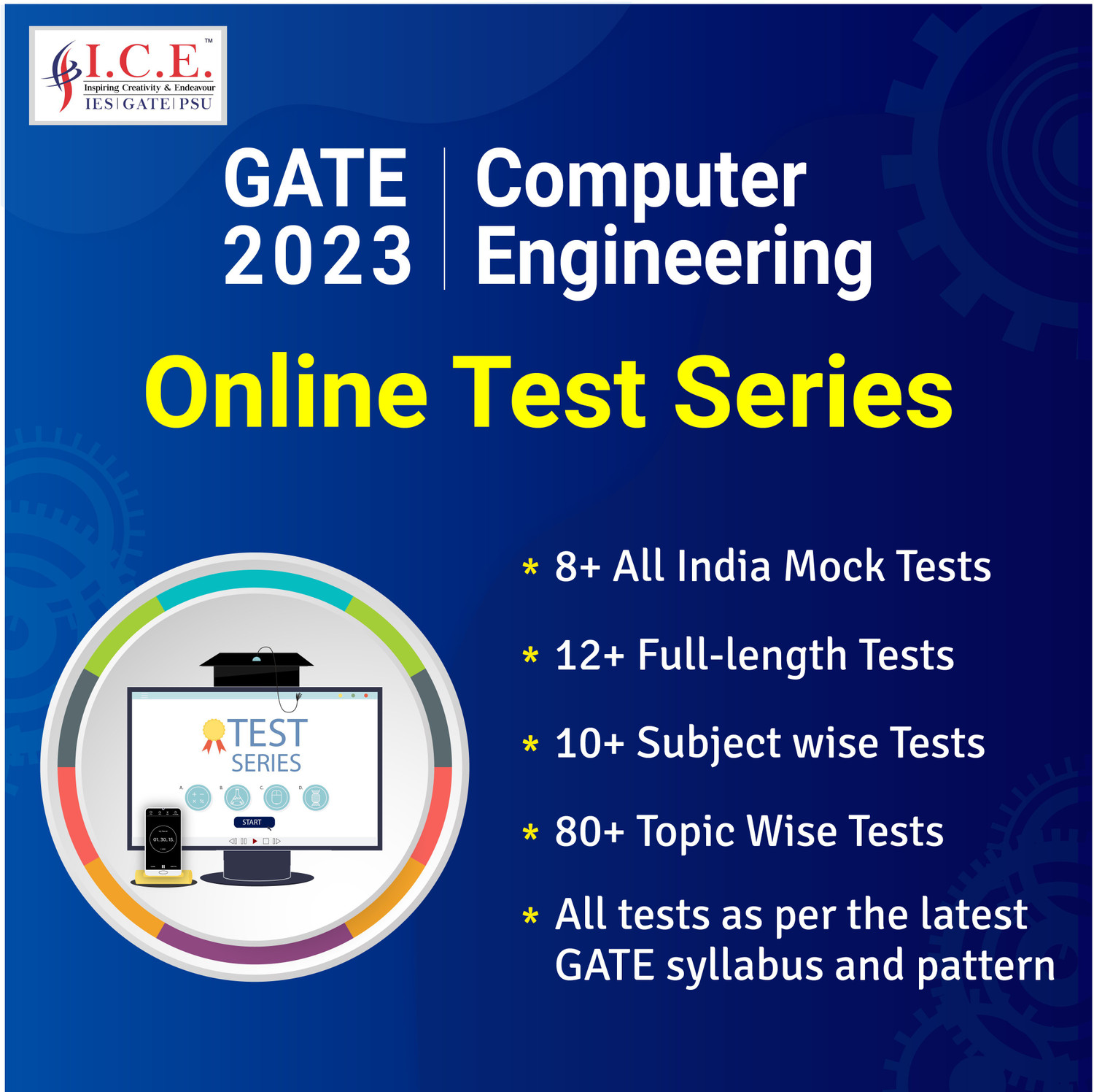 Image of ICE GATE Computer Science Engineering 2023 Exam Preparation Course (Pendrive Lectures + Test Series)