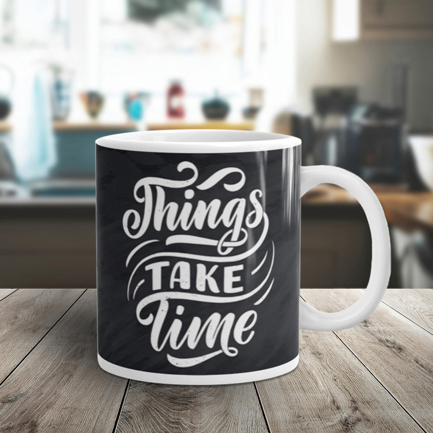 Image of Flipkart SmartBuy THINGS TAKE TIME Ceramic Coffee Mug
