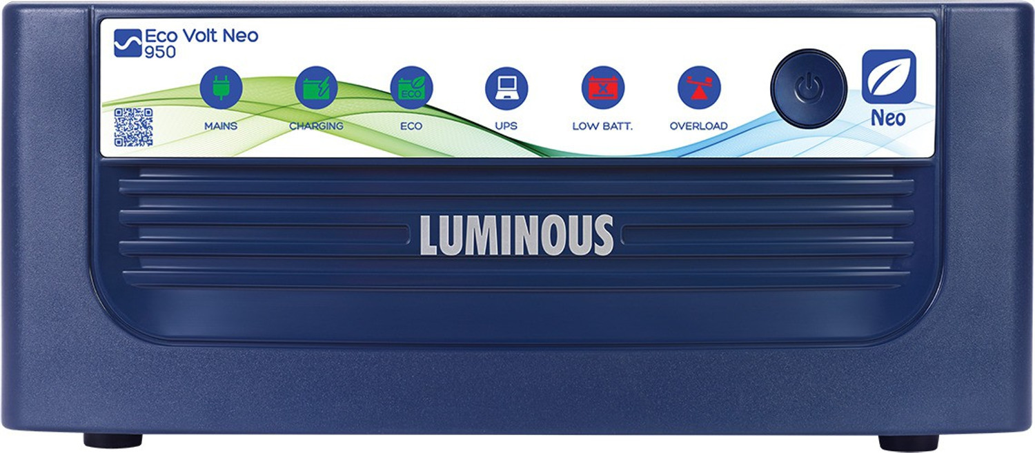 Image of LUMINOUS 500 VA Eco Volt Neo 950 with 24 Months Warranty Pure Sine Wave Inverter