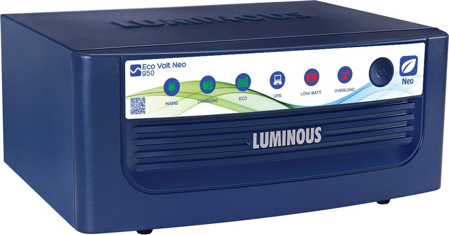 Image of LUMINOUS 500 VA Eco Volt Neo 950 with 24 Months Warranty Pure Sine Wave Inverter