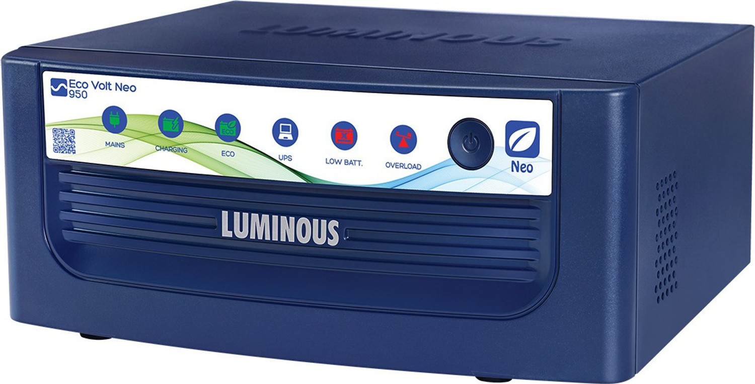 Image of LUMINOUS 500 VA Eco Volt Neo 950 with 24 Months Warranty Pure Sine Wave Inverter