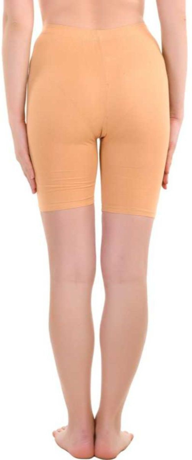 Image of Apraa & Parma Sports Solid Women Beige Cycling Shorts