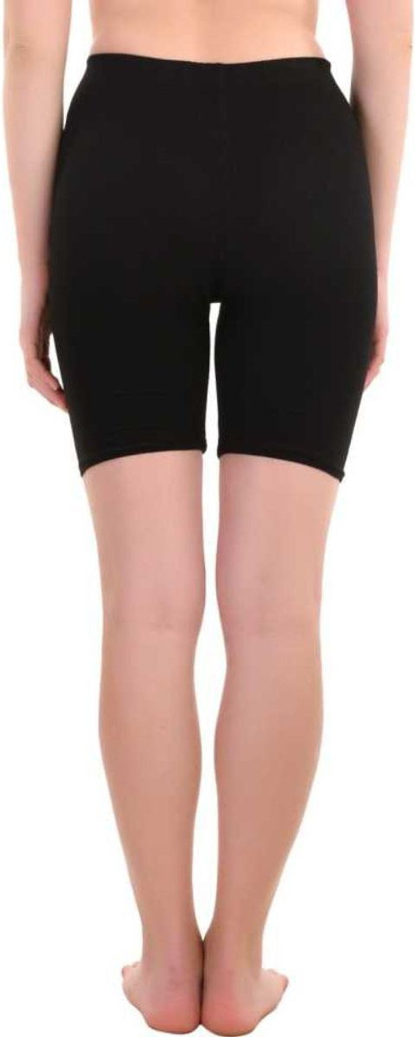 Image of Apraa & Parma Sports Solid Women Black Cycling Shorts