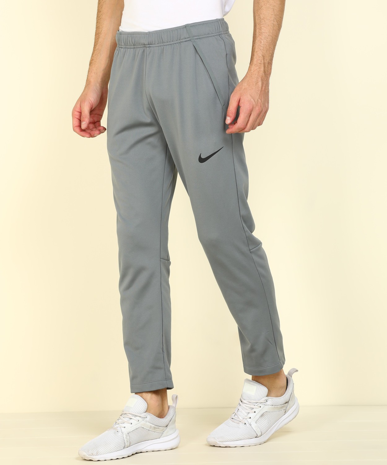 NIKE Solid Men Black Track Pants - Price History