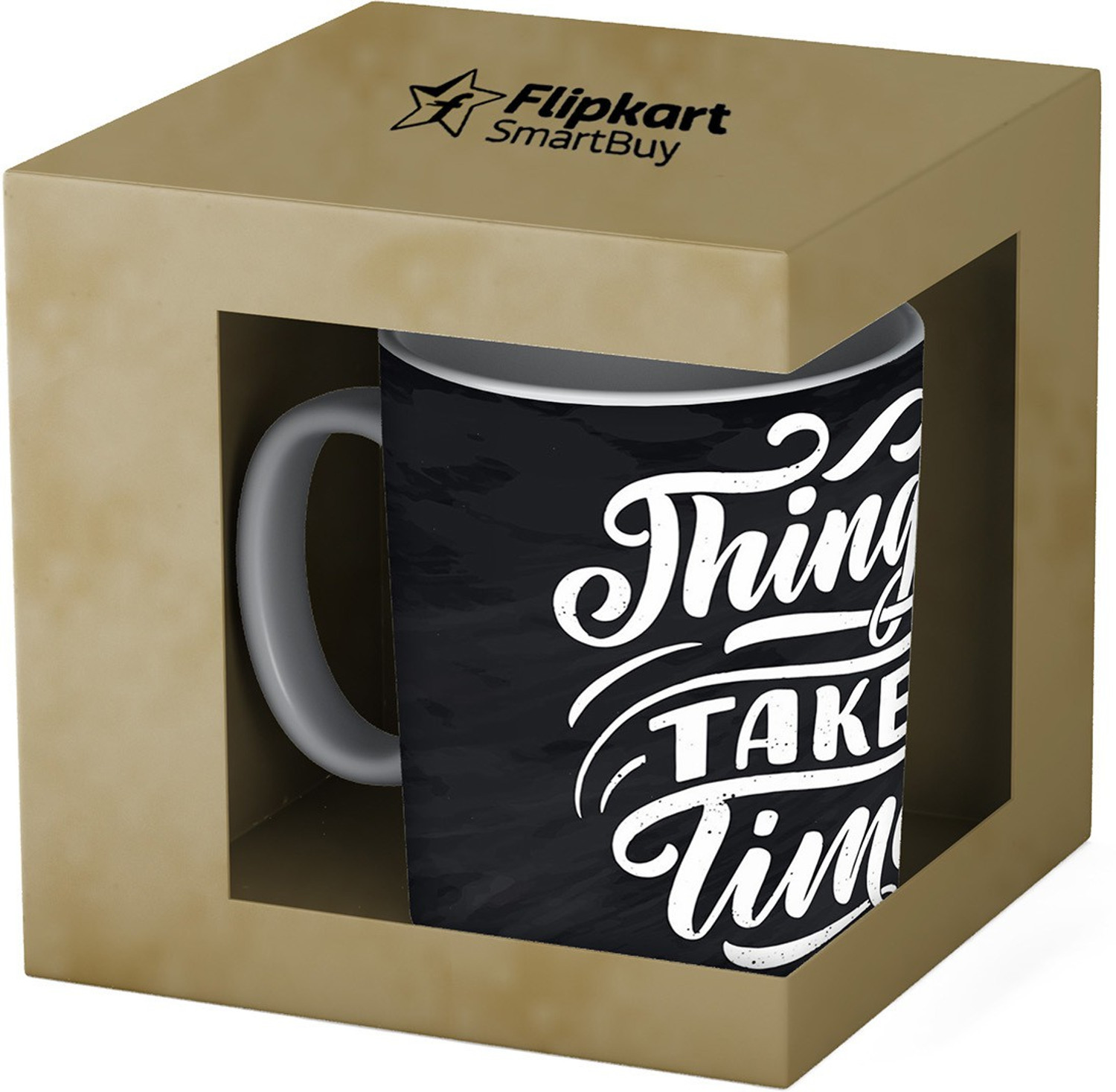 Image of Flipkart SmartBuy THINGS TAKE TIME Ceramic Coffee Mug