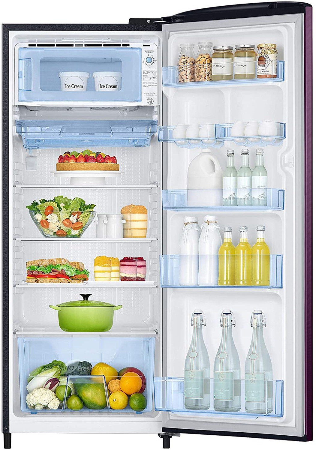 Image of SAMSUNG 230 L Direct Cool Single Door 3 Star Refrigerator (Camellia Purple, RR24A272YCR /NL)