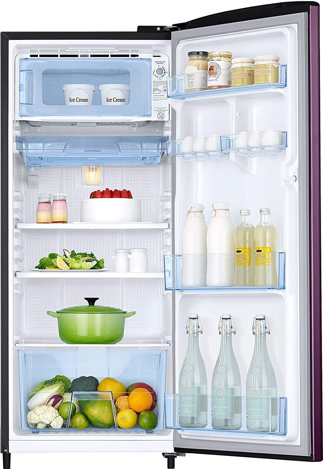 Image of SAMSUNG 192 L Direct Cool Single Door 3 Star Refrigerator (Camellia Purple, RR20A172YCR /HL)