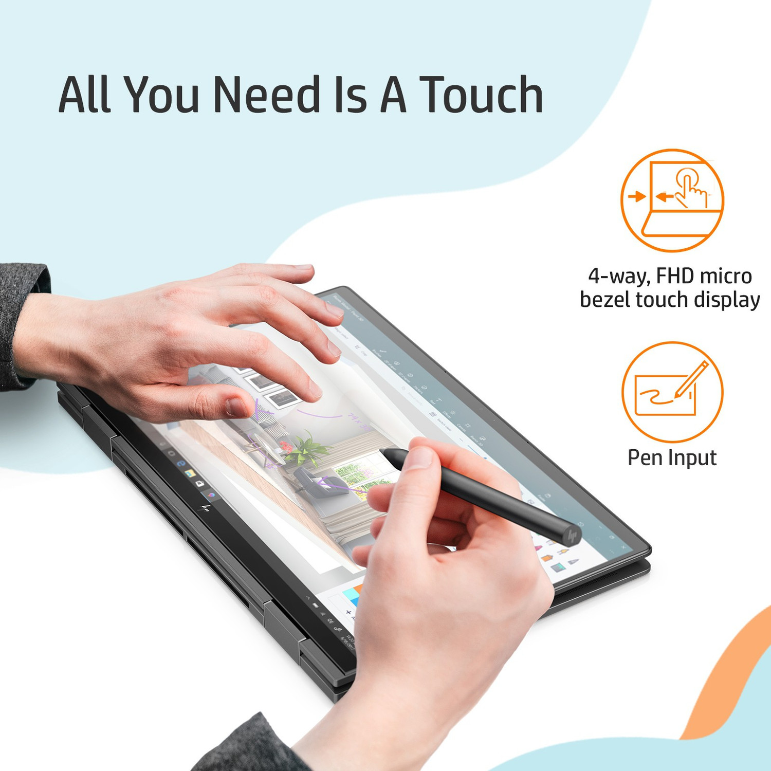 Image of HP Envy x360 AMD Ryzen 5 Hexa Core 4500U - (8 GB /256 GB SSD /Windows 10 Home) 13-ay0044AU 2 in 1 Laptop