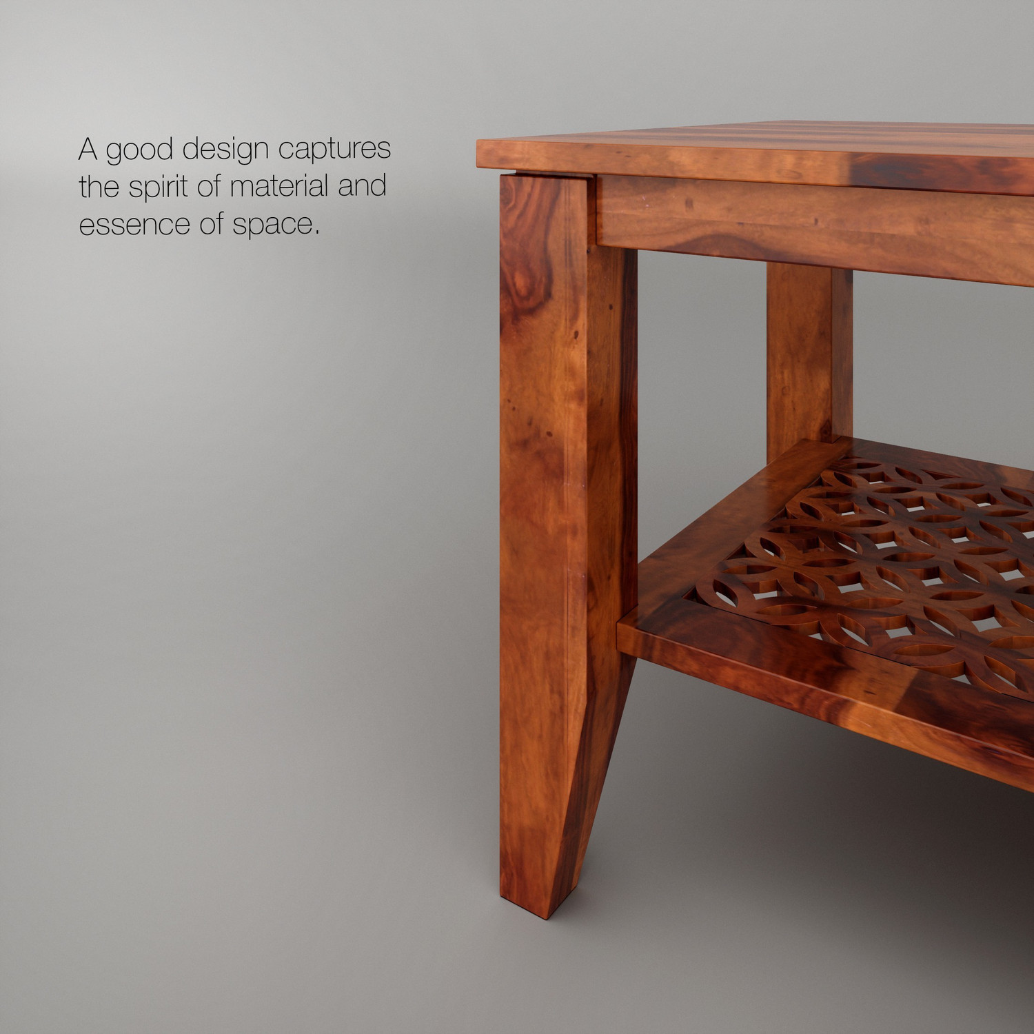 Flipkart Perfect Homes PureWood Sheesham Coffee Table (Finish Color Honey, DIY(DoItYourself