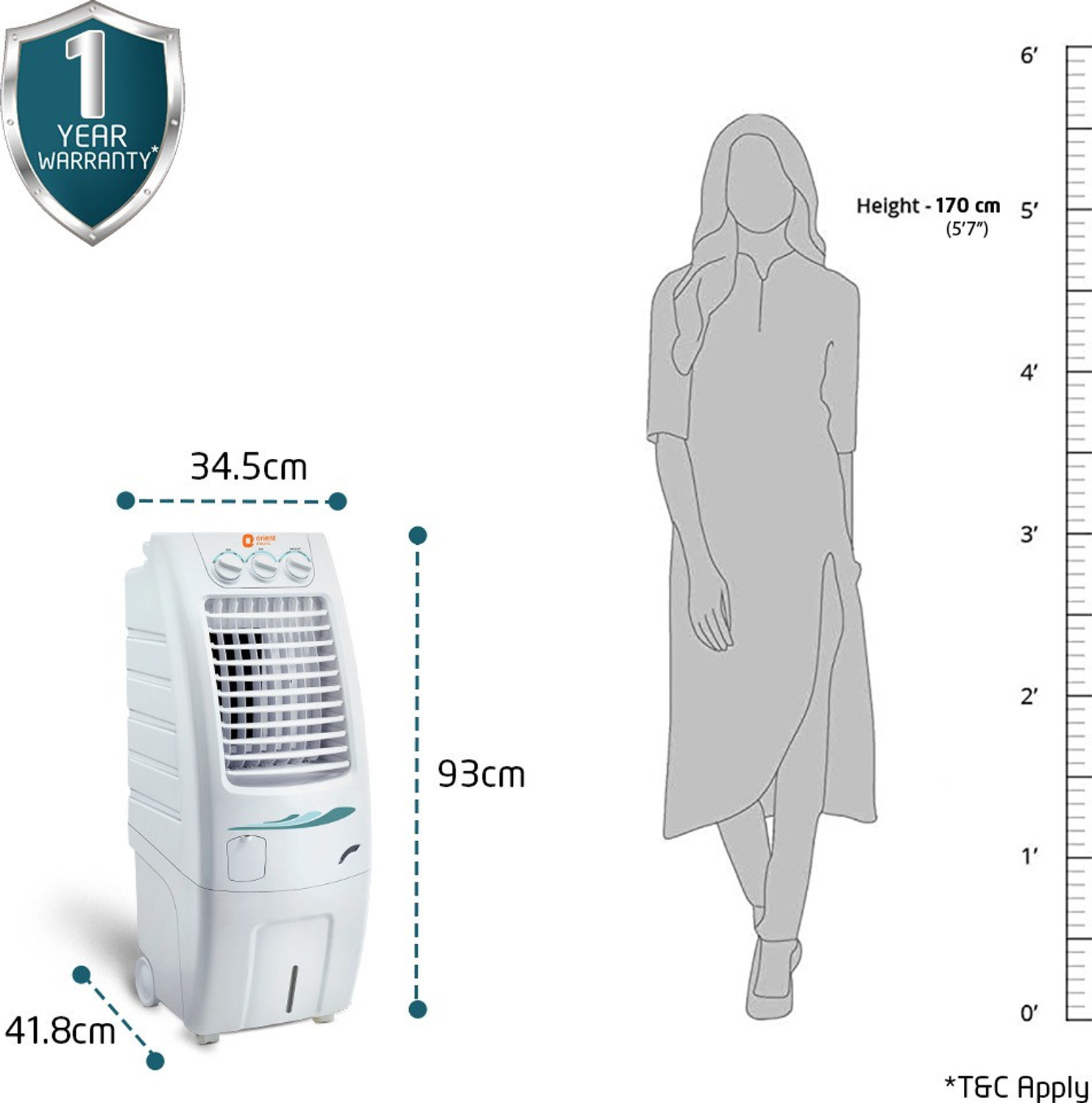 Image of Orient Electric 30 L Room /Personal Air Cooler