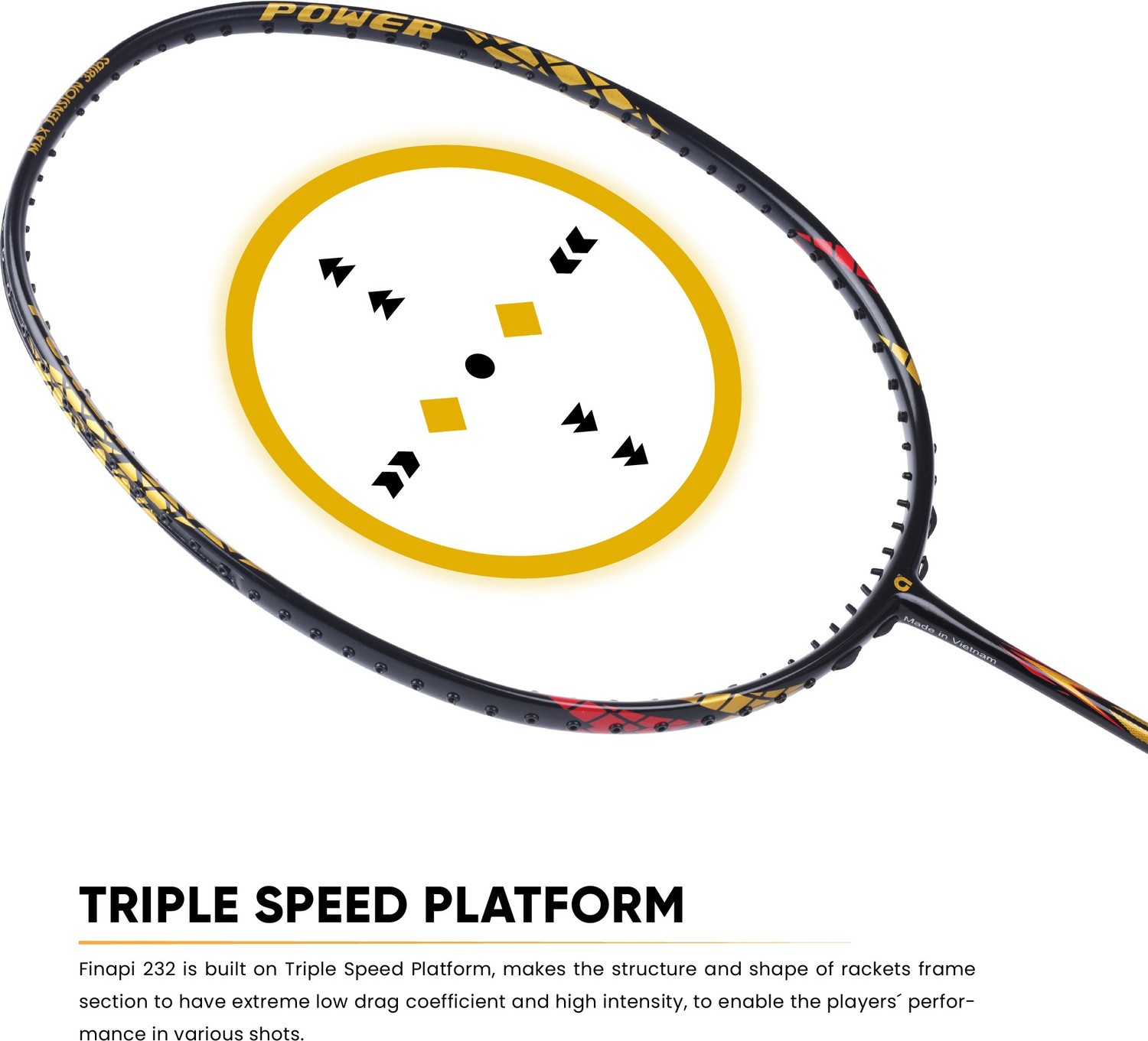 Image of apacs Finapi 232 Limited Edition Multicolor Unstrung Badminton Racquet