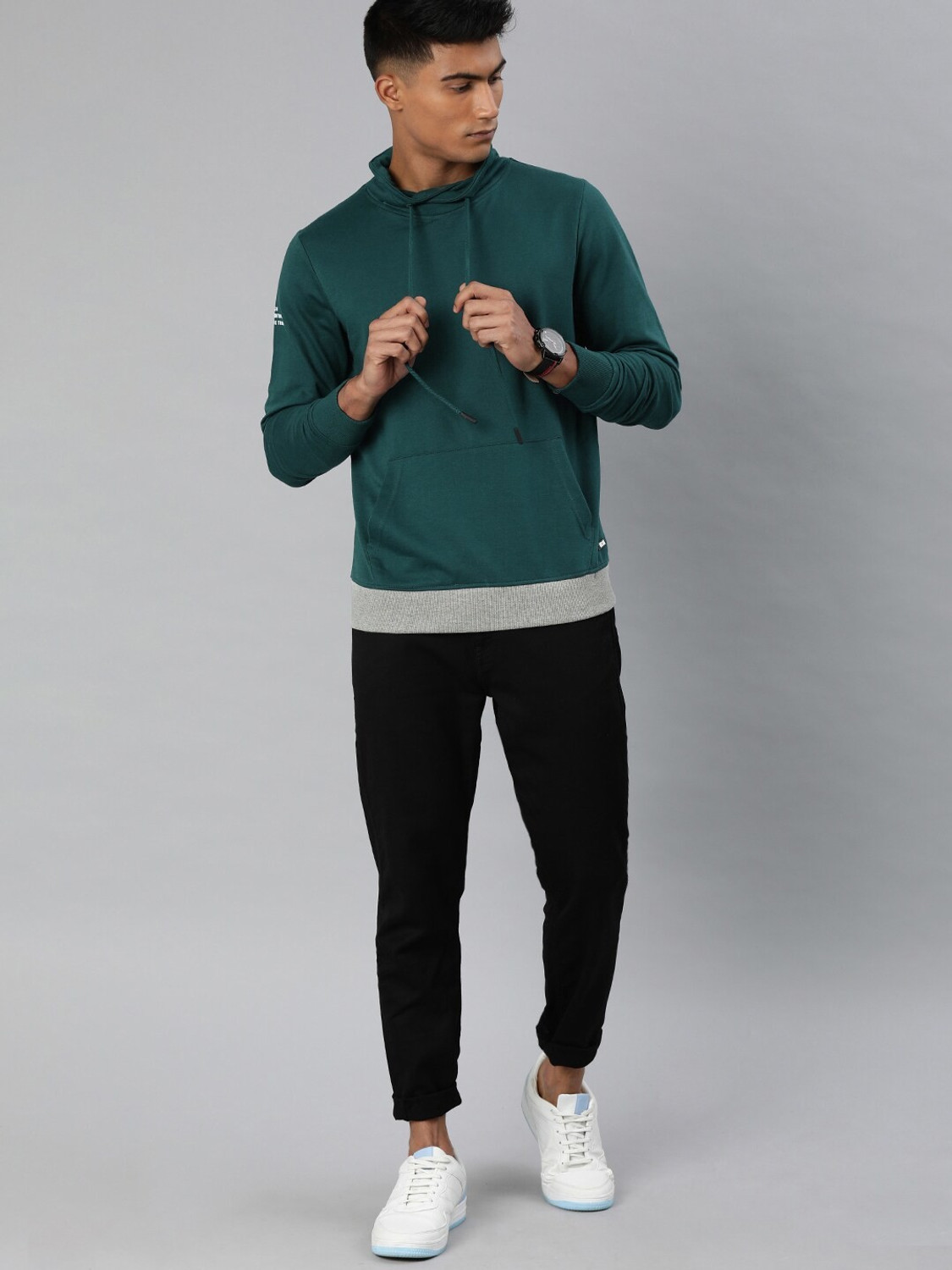 Image of WROGN Full Sleeve Solid Men Sweatshirt
