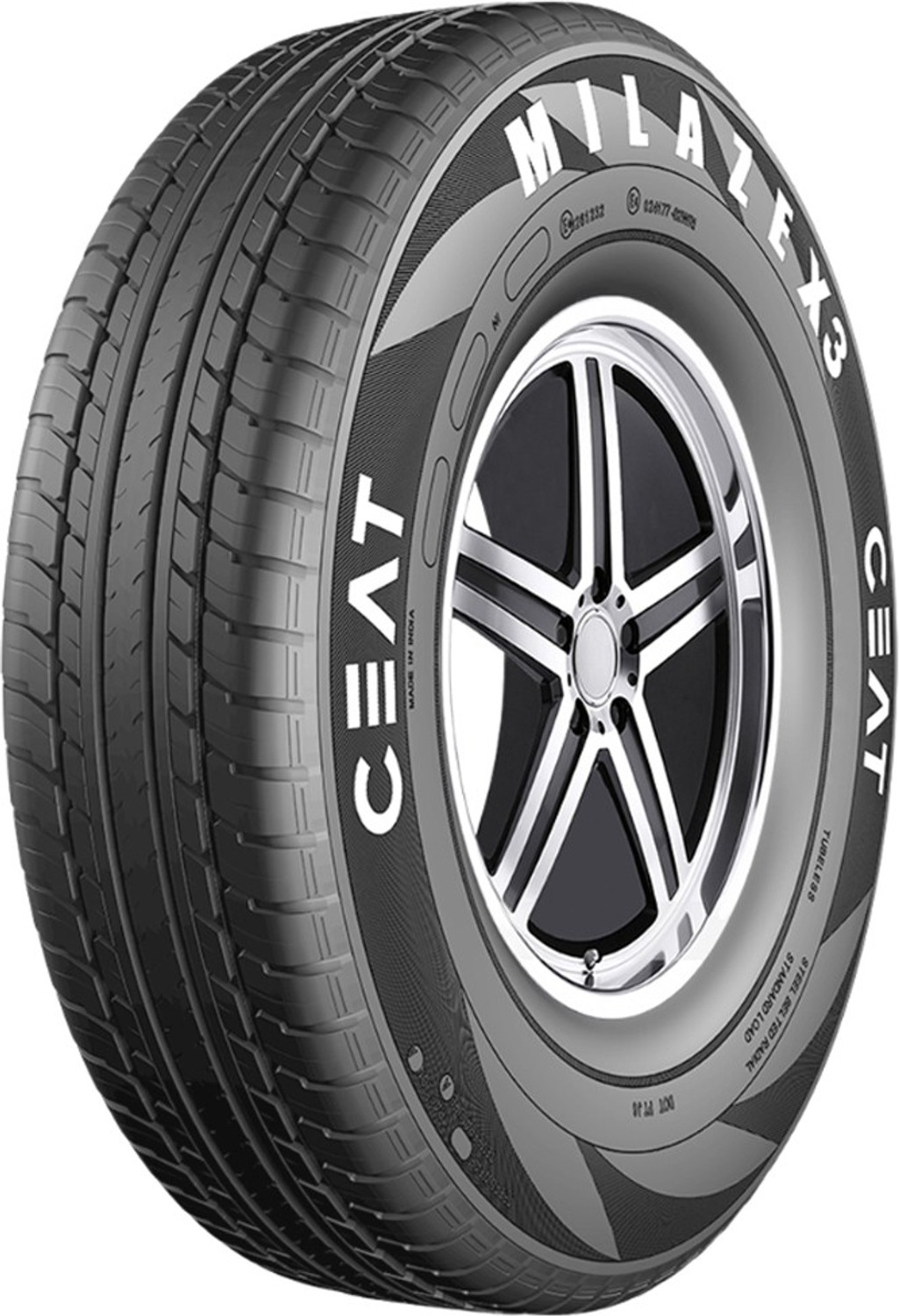 Image of CEAT 165 /80R14 MILAZE X3 TL 85S N 4 Wheeler Tyre (165 /80R14, Tube Less)