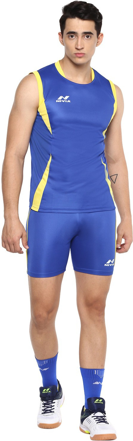 Image of NIVIA Spiral Volleyball jersey set Solid Men Track Suit