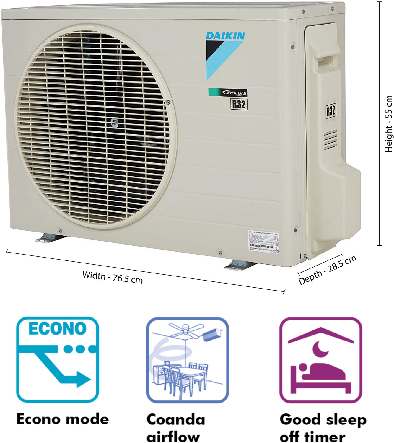 Image of Daikin 2021 Model 1 Ton 4 Star Split Inverter AC