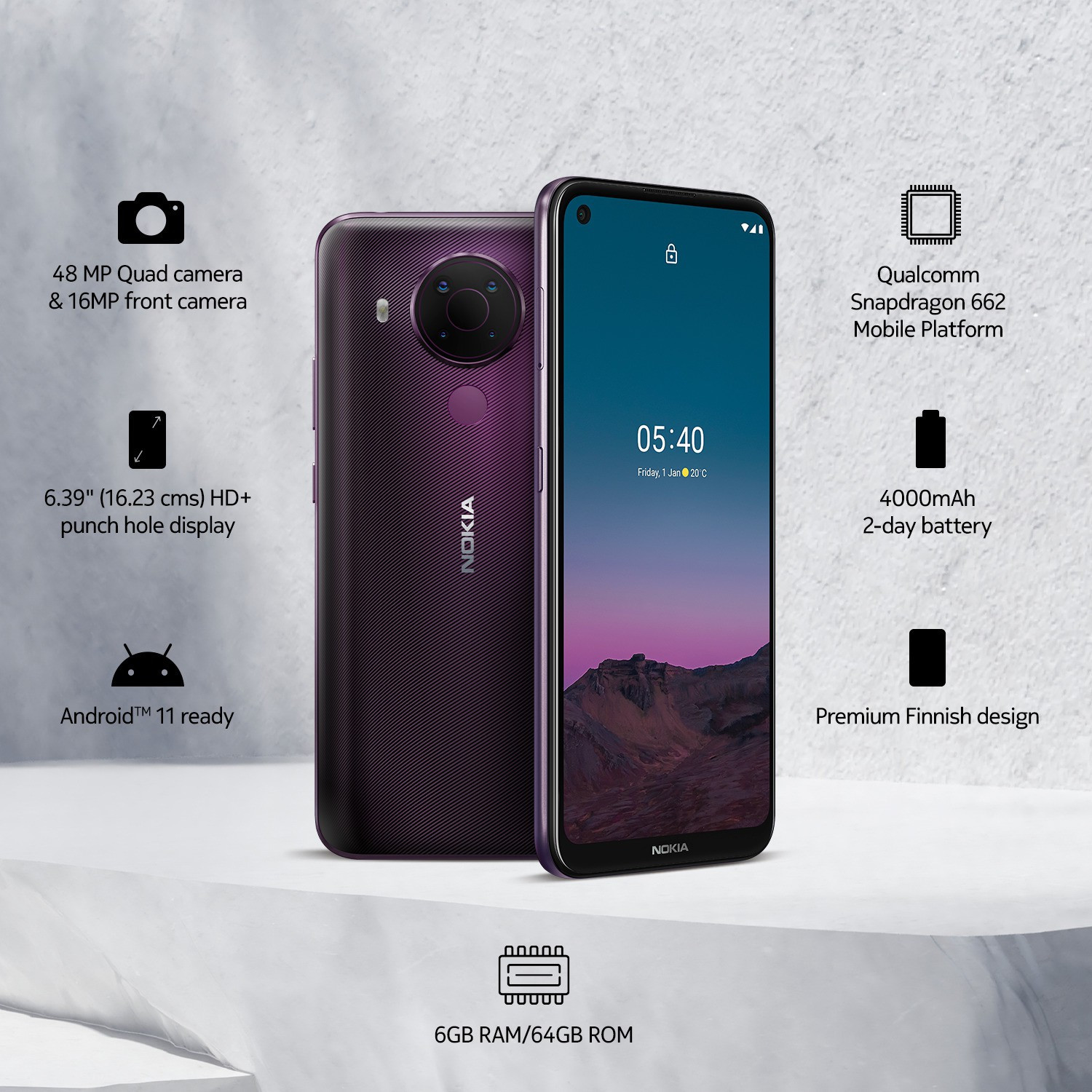 Image of Nokia 5.4 (Dusk, 64 GB)