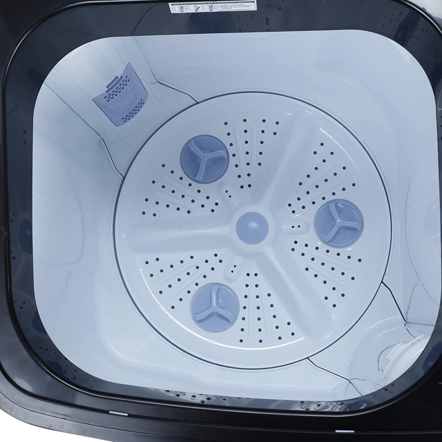 Image of Godrej 8 kg 5 Star with Tri- Roto Scrub Pulsator Washing Machine Semi Automatic Top Load Black, White
