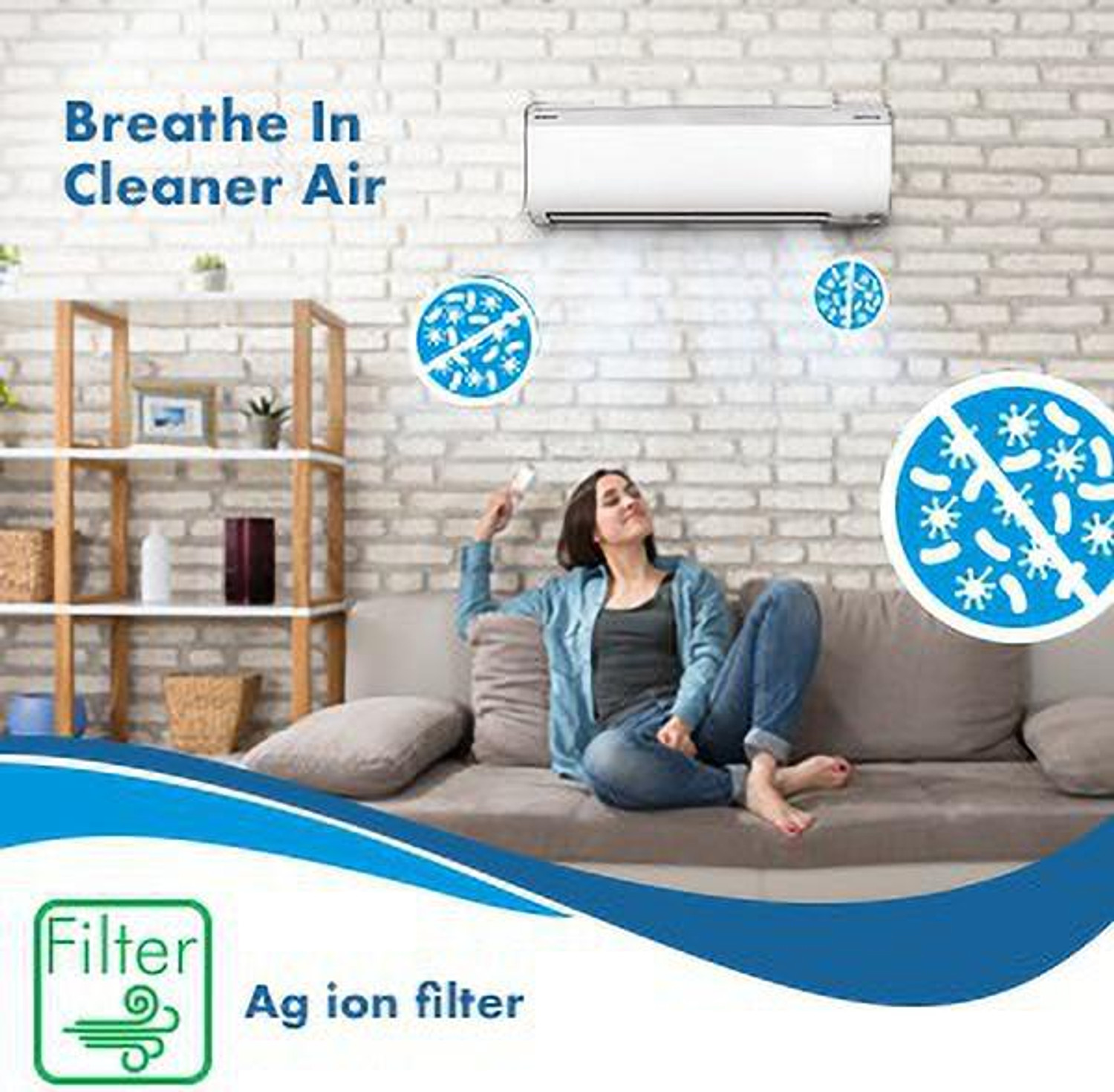 Image of Daikin 2018 Model 1.8 Ton 3 Star Split Inverter with AG Ion Filter AC
