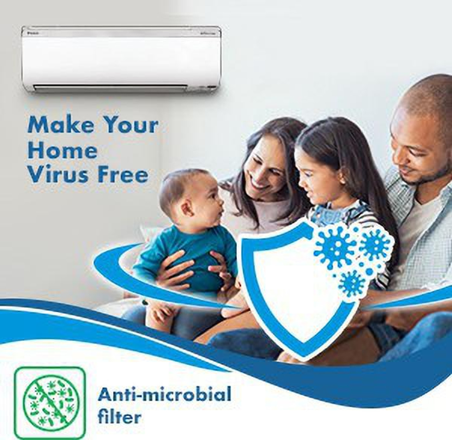 Image of Daikin 2021 Model 1.5 Ton 5 Star Split Inverter with Anti Microbial Filter AC