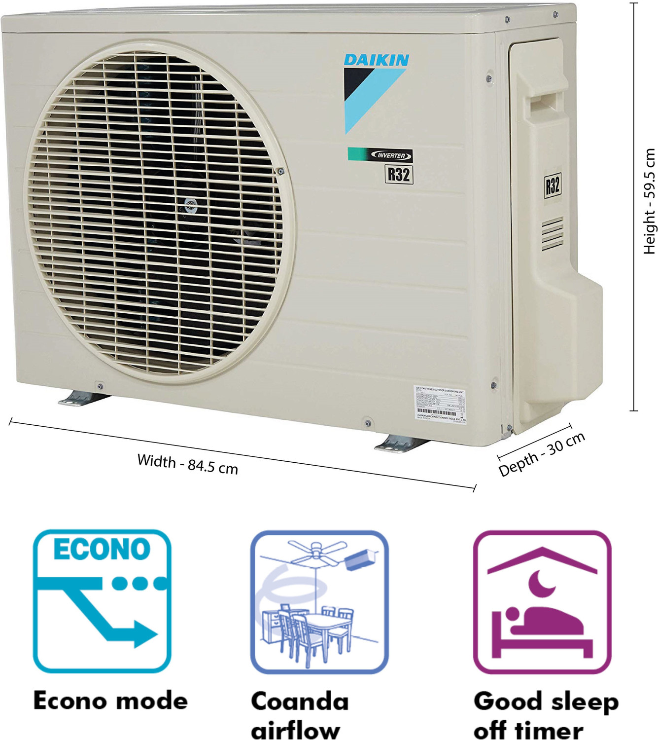 Image of Daikin 2018 Model 1.8 Ton 4 Star Split Inverter AC
