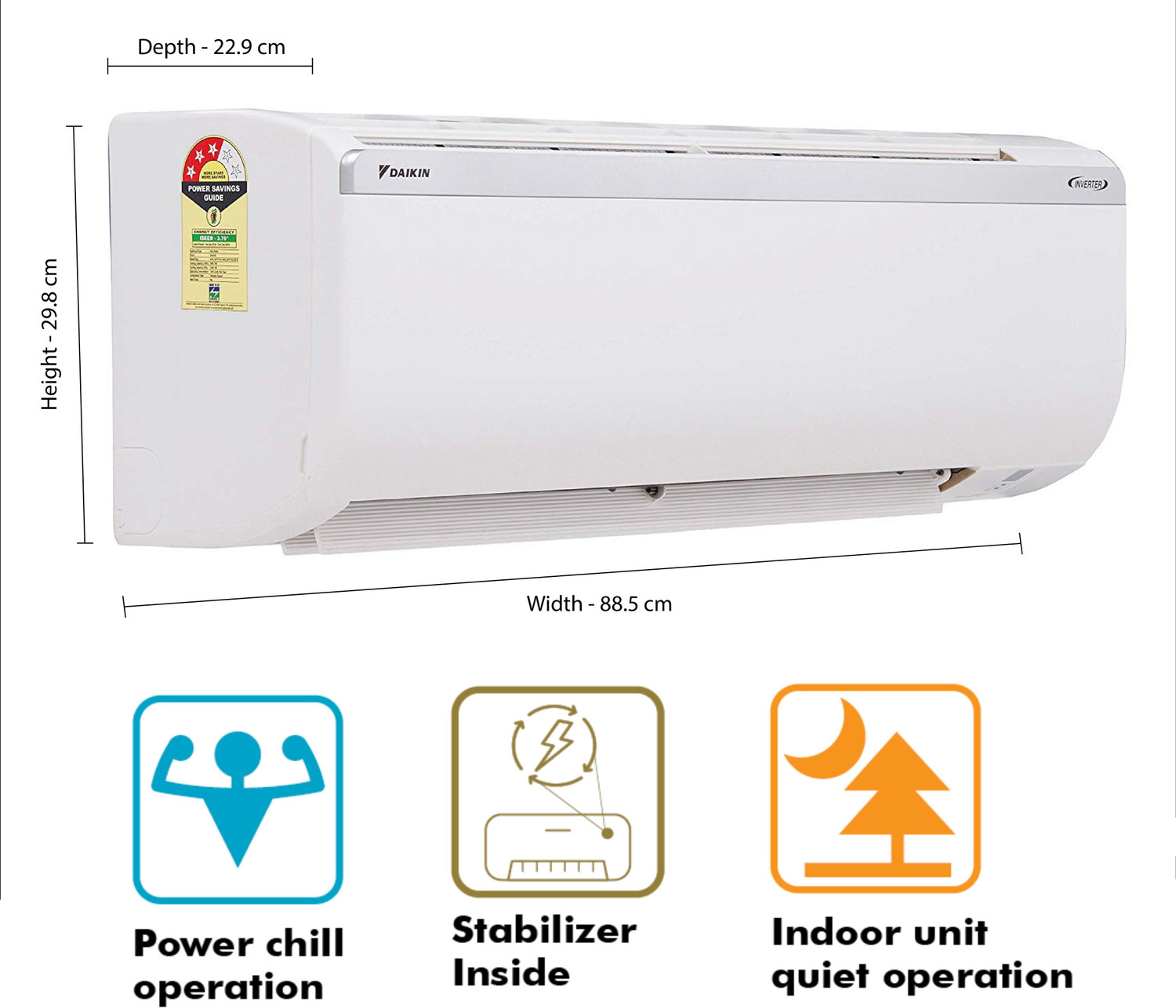 Image of Daikin 2018 Model 1.8 Ton 4 Star Split Inverter AC