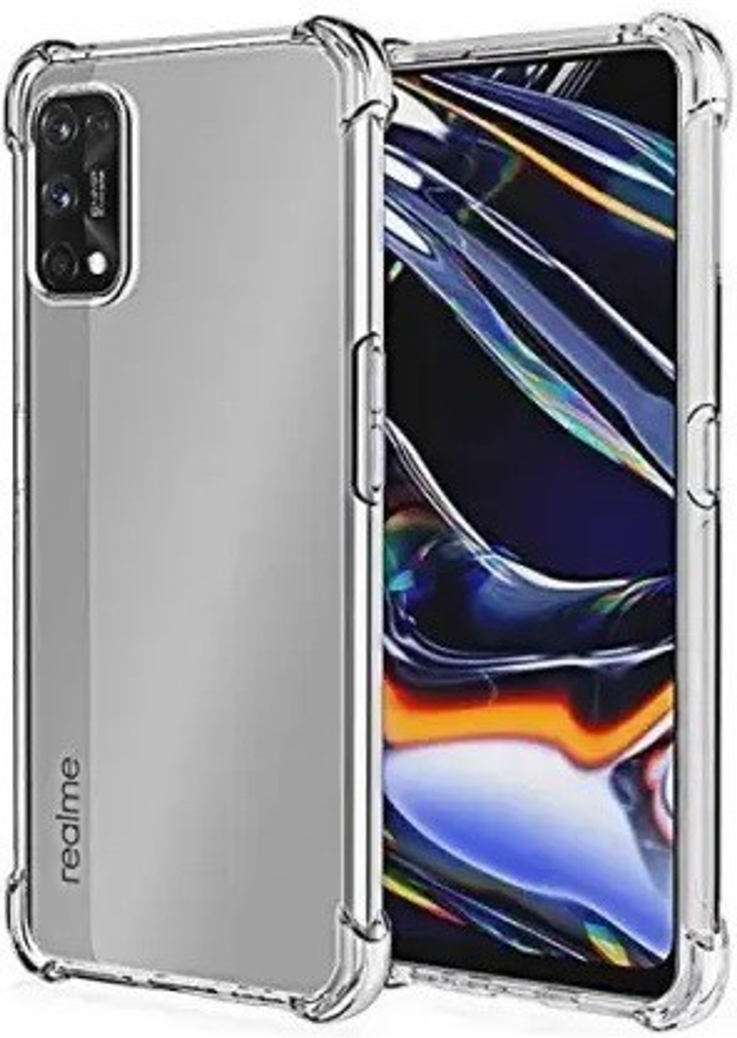 Image of BOZTI Back Cover for Realme 7 Pro (Black, Rugged Armor, Pack of: 1)