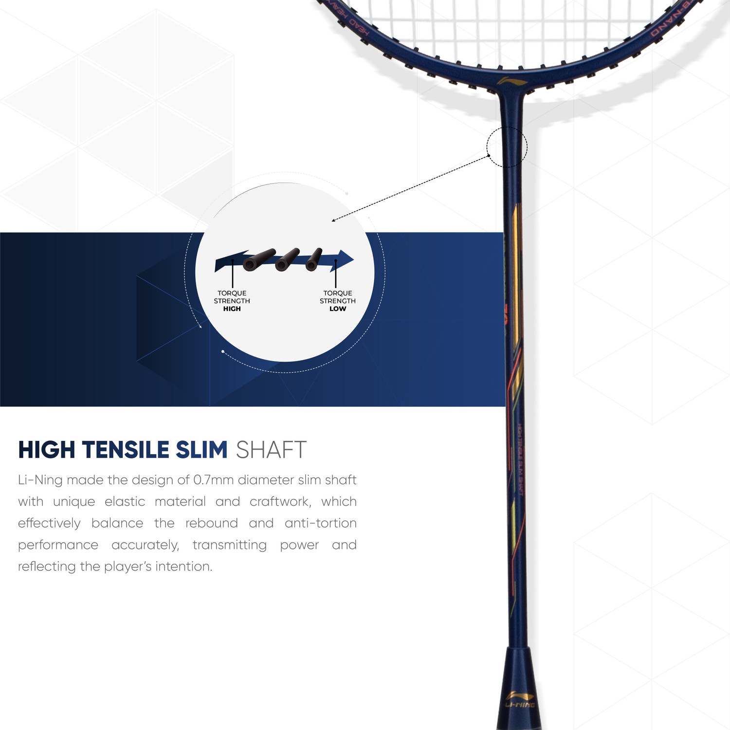 Image of LI-NING AIR-FORCE 79 G2 Blue, Gold Strung Badminton Racquet