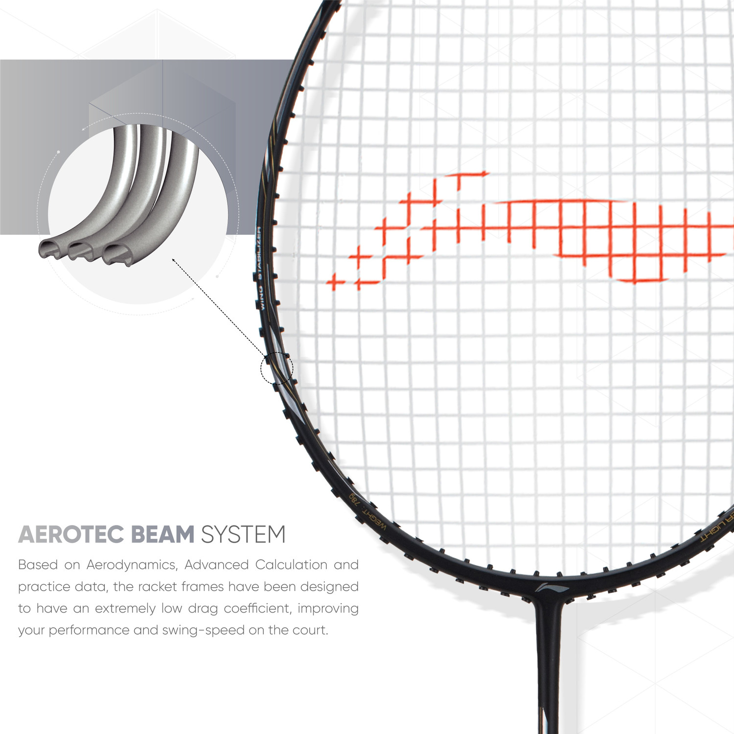 Image of LI-NING AIR-FORCE 78 G2 Black, Silver Strung Badminton Racquet