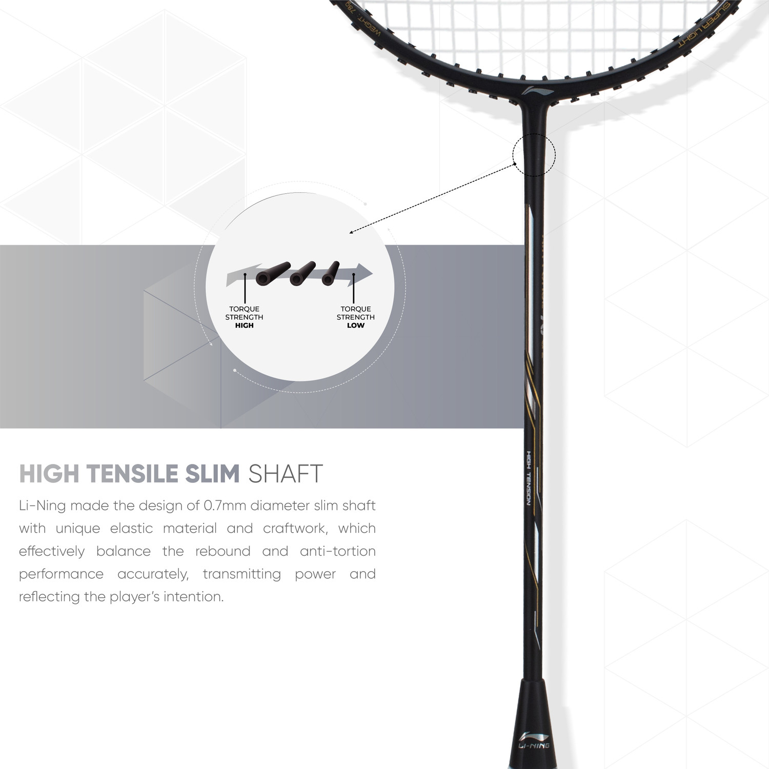 Image of LI-NING AIR-FORCE 78 G2 Black, Silver Strung Badminton Racquet
