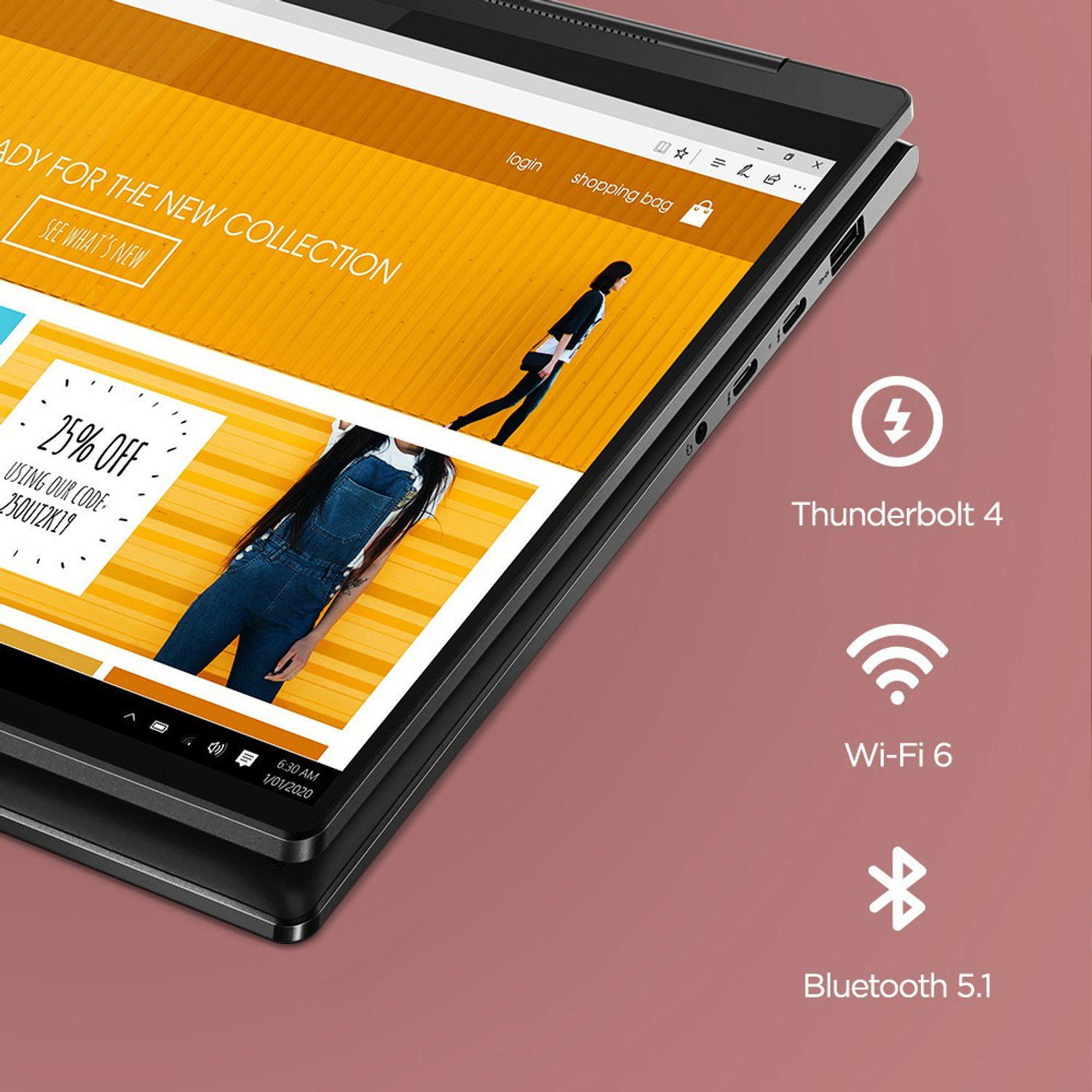 Image of lenovo Yoga 9 Core i7 11th Gen Intel EVO - (16 GB /1 TB SSD /Windows 10 Home) 14ITL5 2 in 1 Laptop