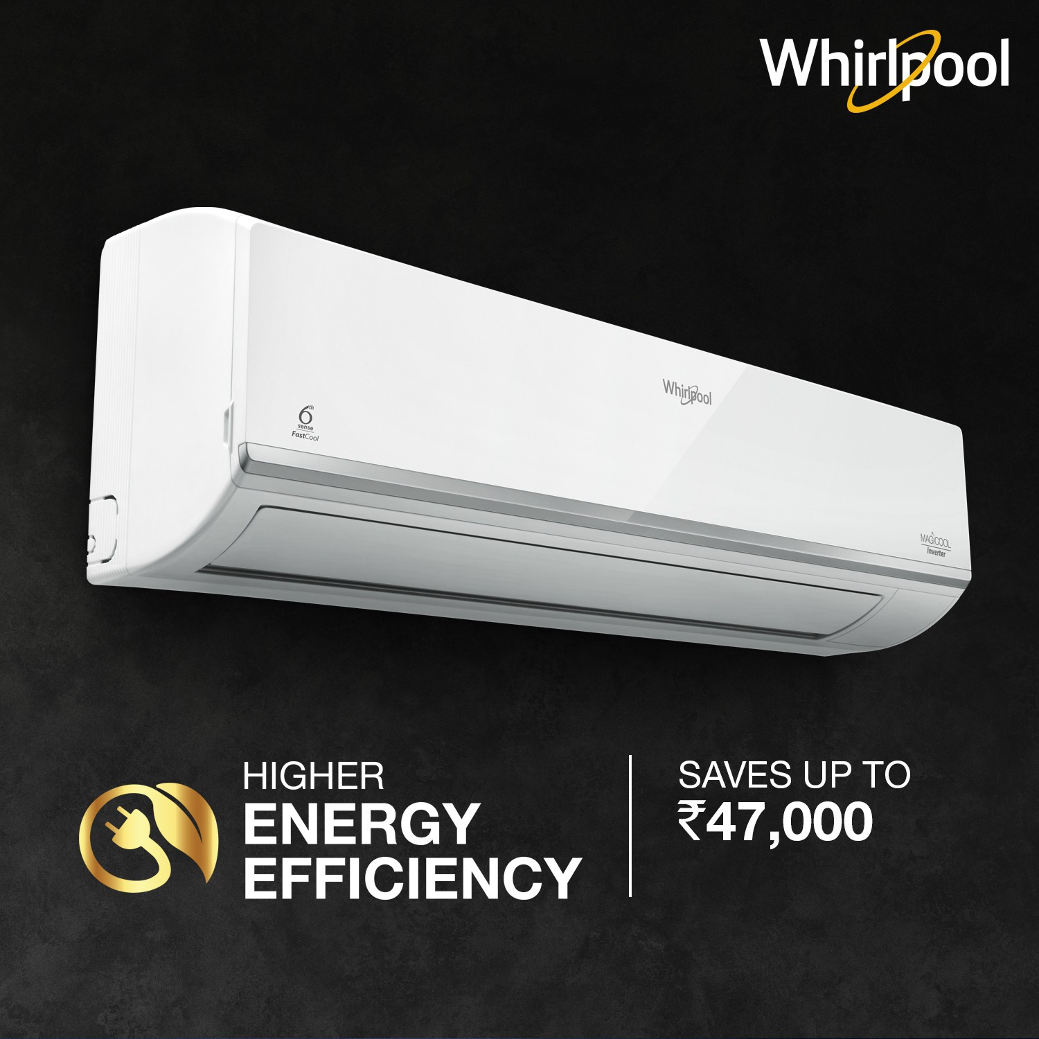 Image of Whirlpool 4 in 1 Convertible Cooling 1.5 Ton 5 Star Split Inverter AC - White (1.5T Magicool Convert 5s copr inv-i /O, Copper Condenser)