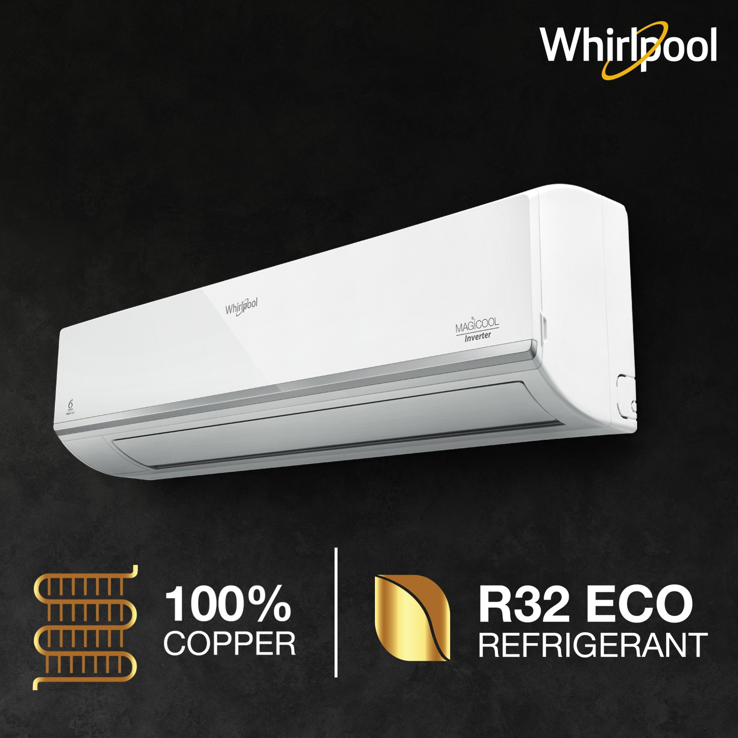 Image of Whirlpool 4 in 1 Convertible Cooling 1.5 Ton 5 Star Split Inverter AC - White (1.5T Magicool Convert 5s copr inv-i /O, Copper Condenser)