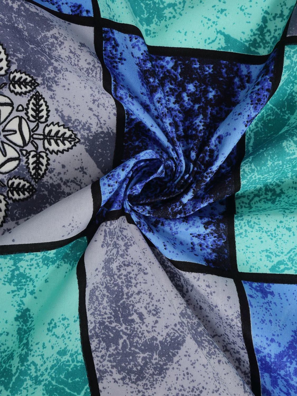 Image of Flipkart SmartBuy Microfiber Double Flat 144 TC Geometric Bedsheet