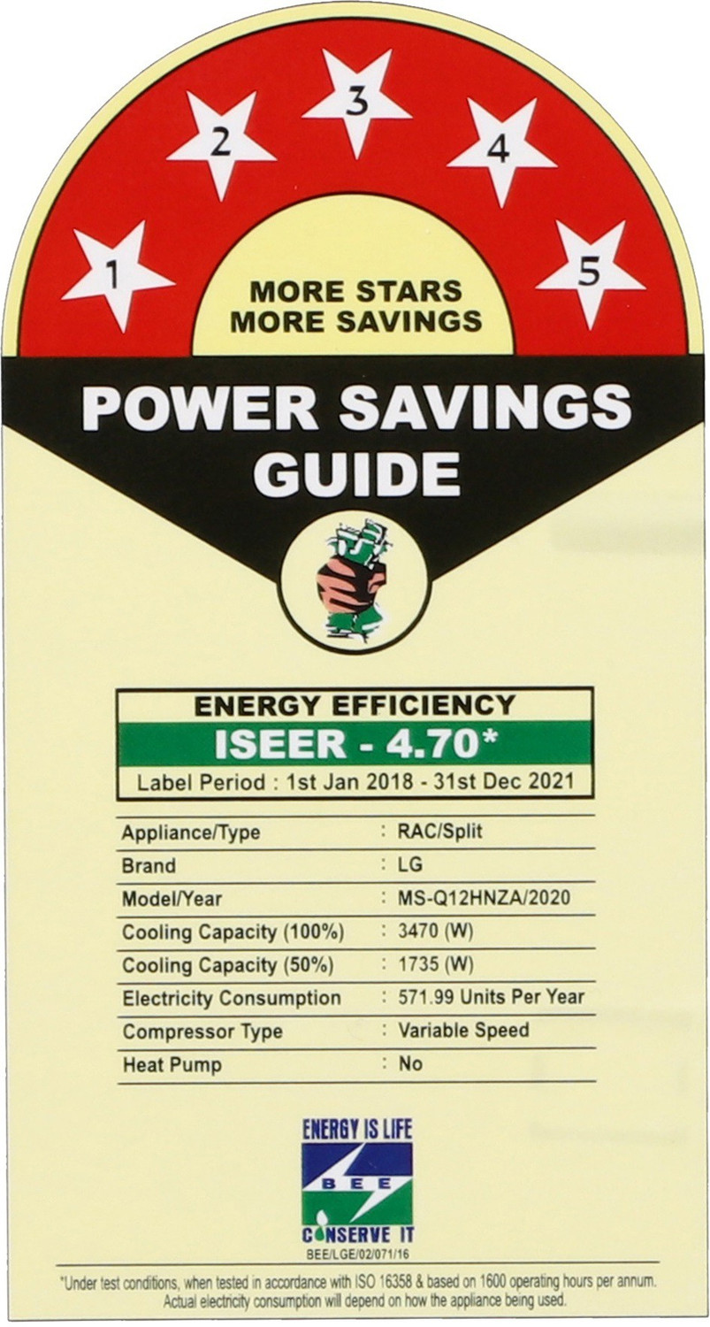 Image of LG 2020 Model 1 Ton 5 Star Split Inverter AC