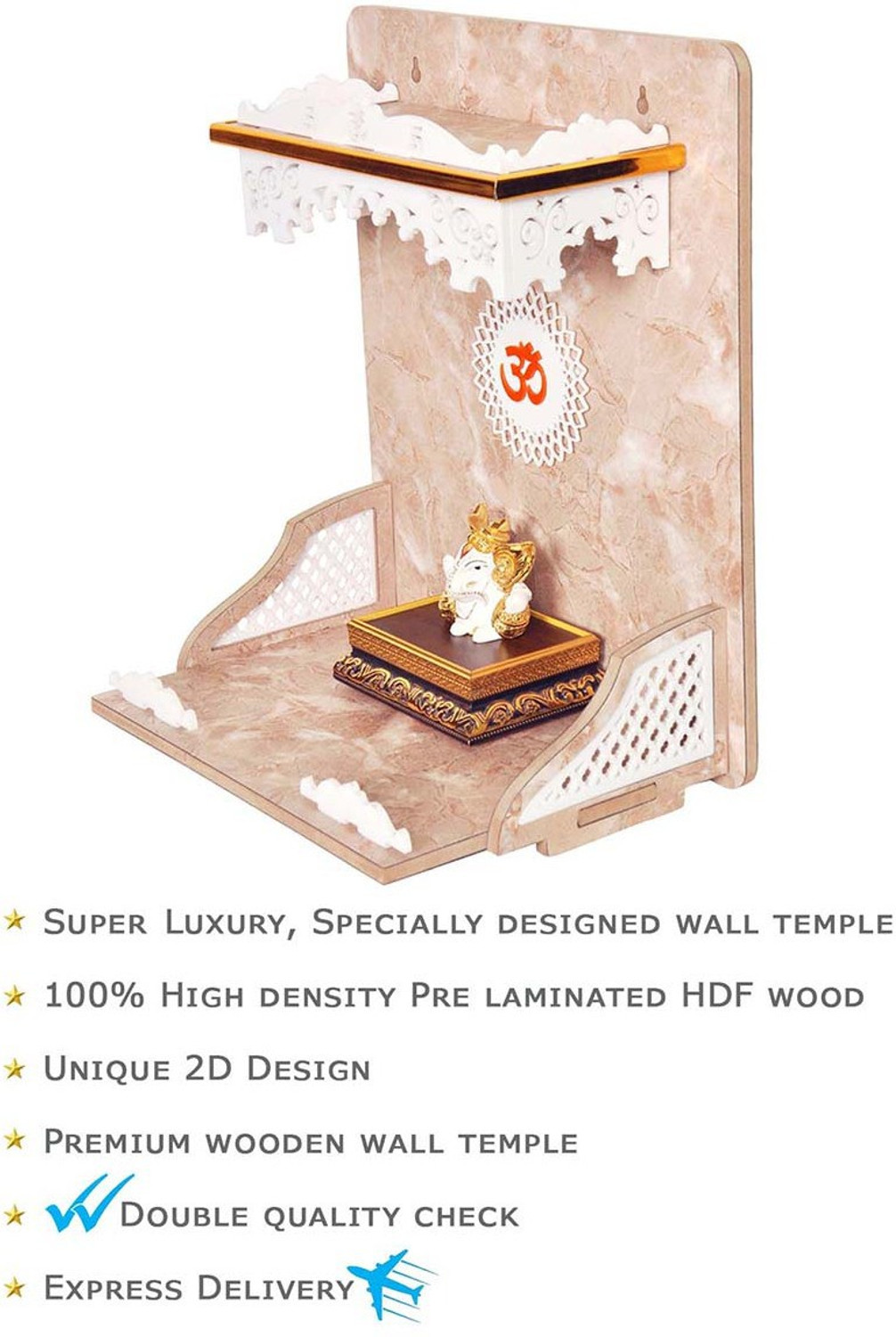 Image of Flipkart Perfect Homes Studio Perfect Luxury Marble Temple Engineered Wood Home Temple