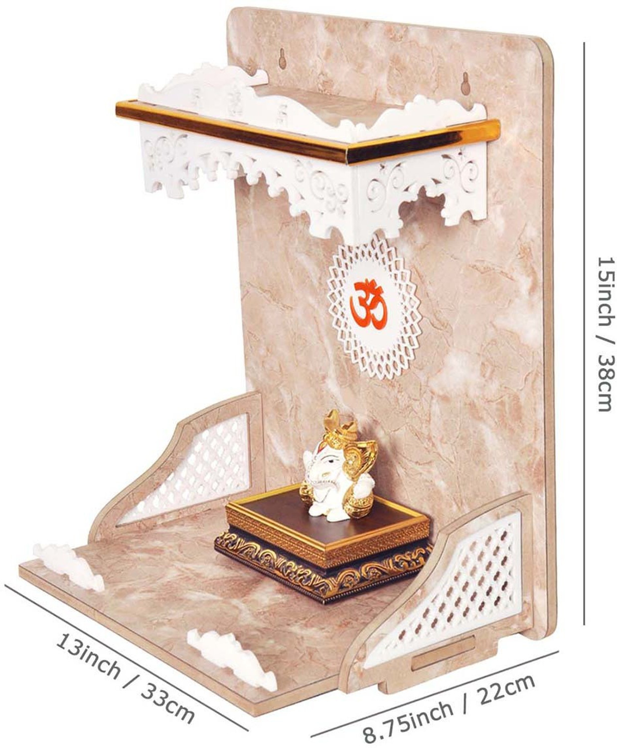 Image of Flipkart Perfect Homes Studio Perfect Luxury Marble Temple Engineered Wood Home Temple