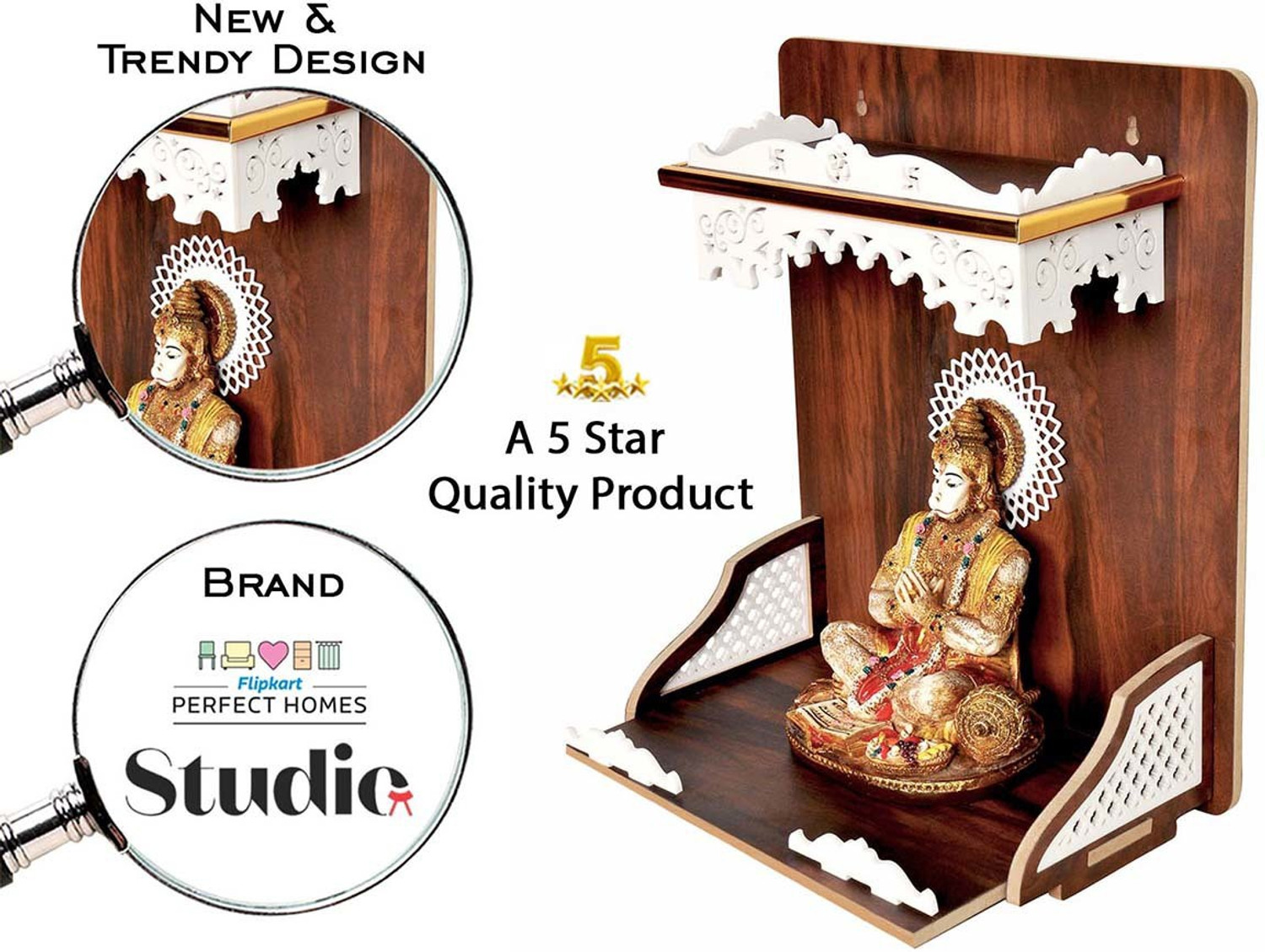 Image of Flipkart Perfect Homes Studio Engineered Wood Home Temple