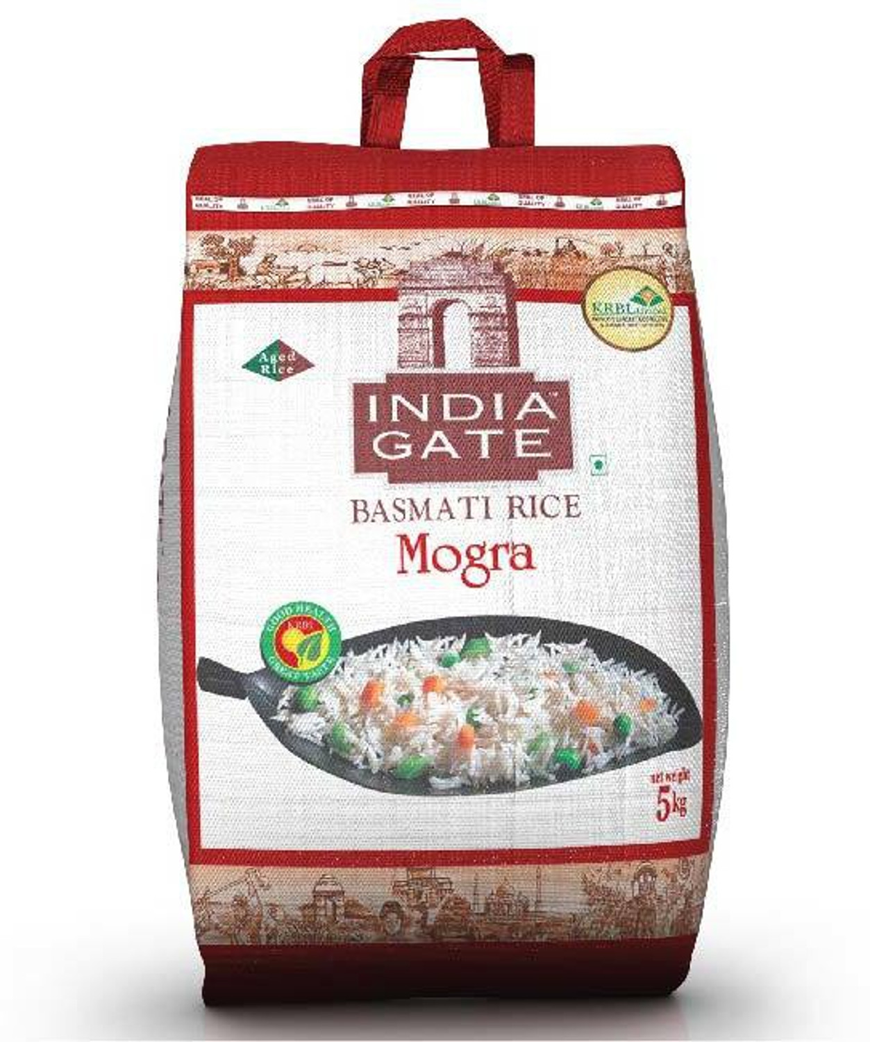 Image of INDIA GATE 1 Cup Serves 5 Mogra | Aged Rice | Smart Choice Basmati Rice (Broken Grain, Polished)