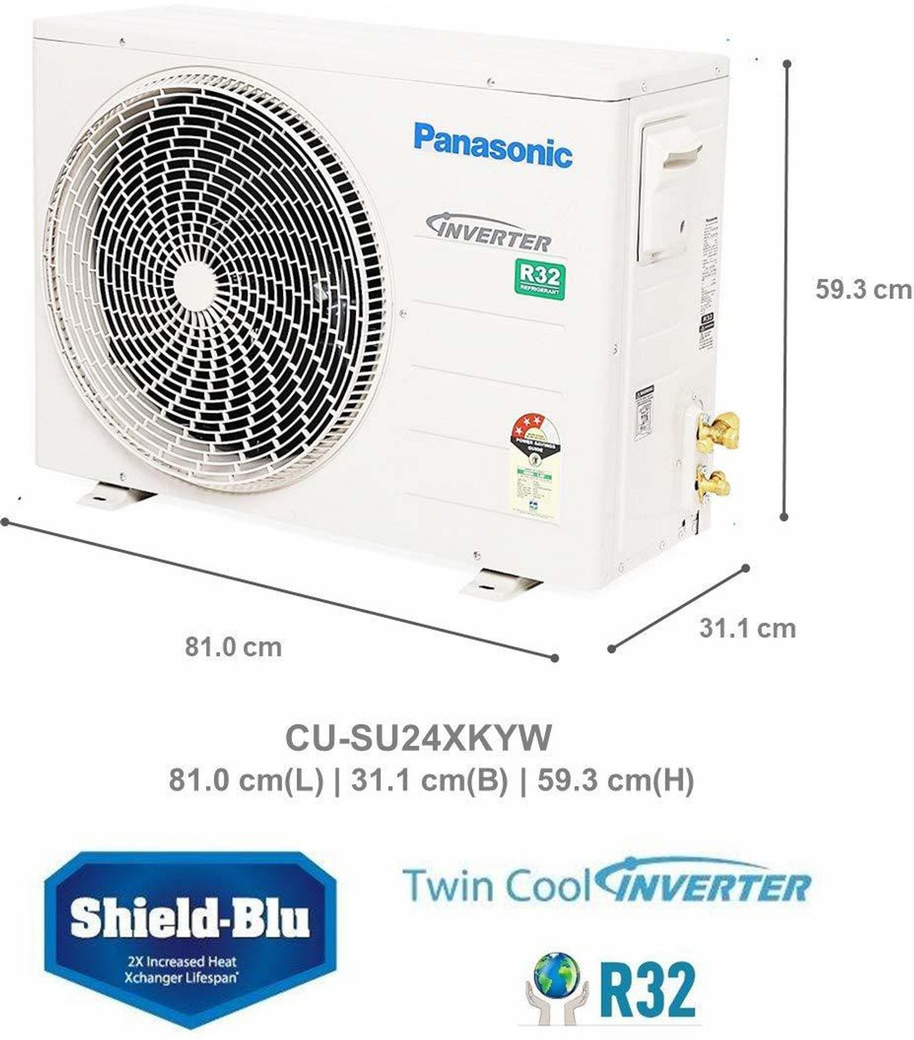 Image of Panasonic 2021 Model 2 Ton 3 Star Split Inverter with Wi-fi AC