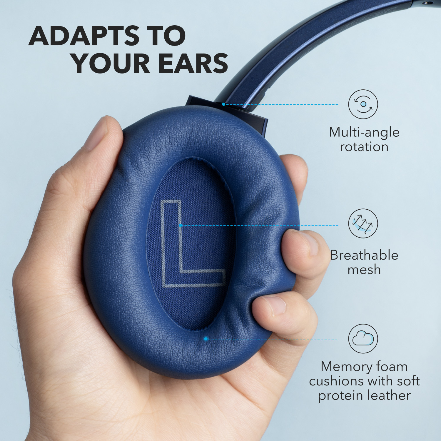 Image of Soundcore by Anker Life Q20 With Hybrid Active Noise Cancellation Enabled Bluetooth